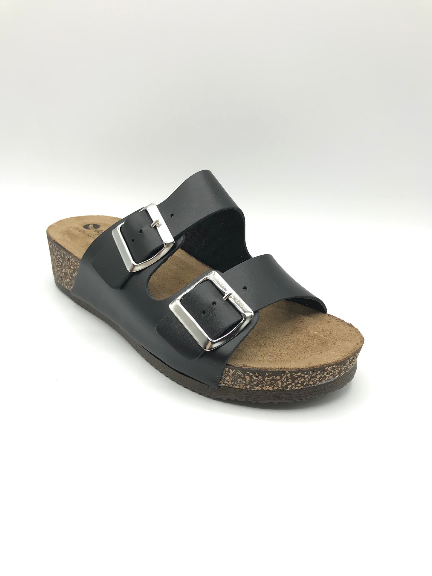 Ciabatta fibbie donna De Fonseca Cervia nero