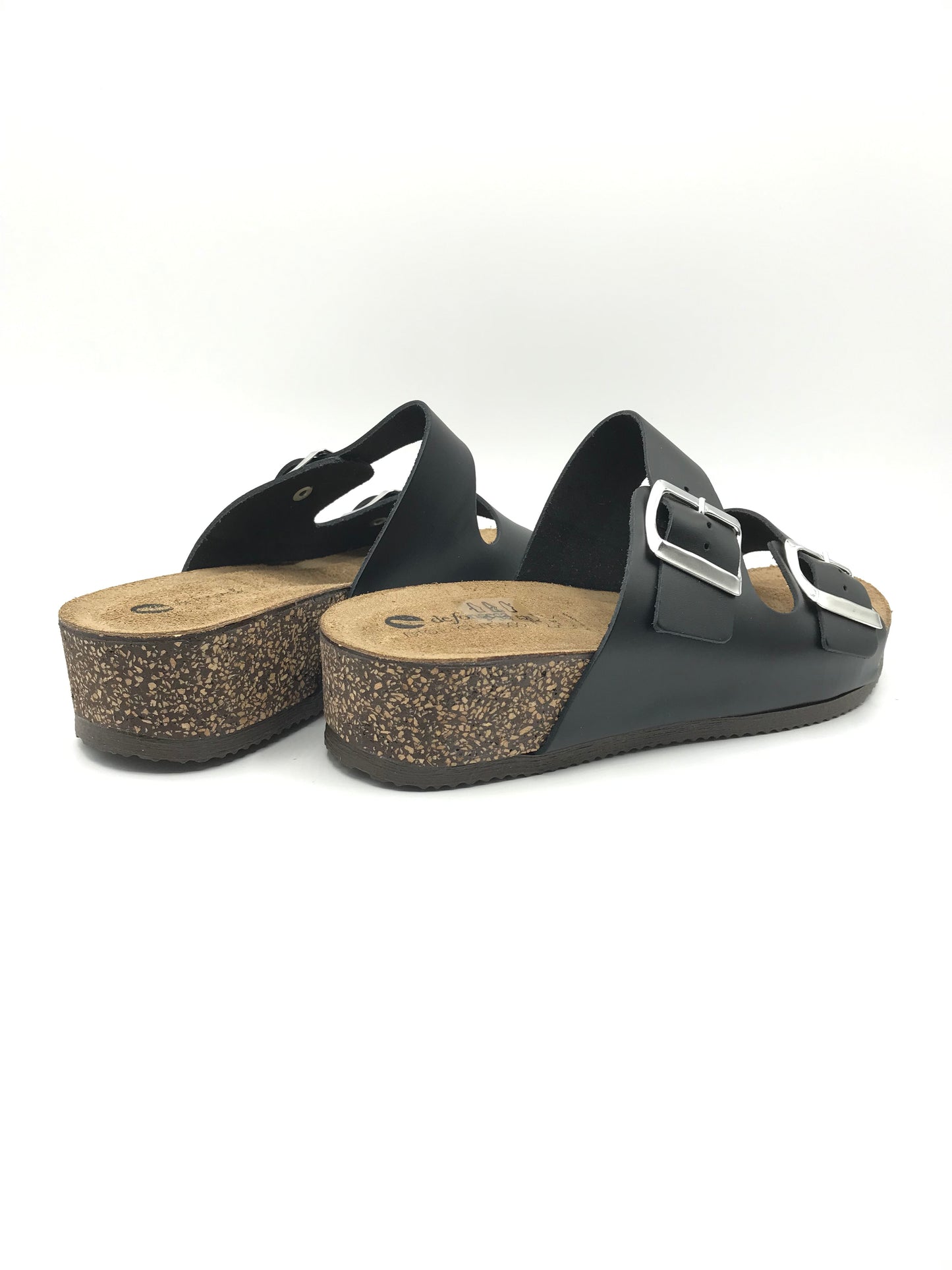 Ciabatta fibbie donna De Fonseca Cervia nero