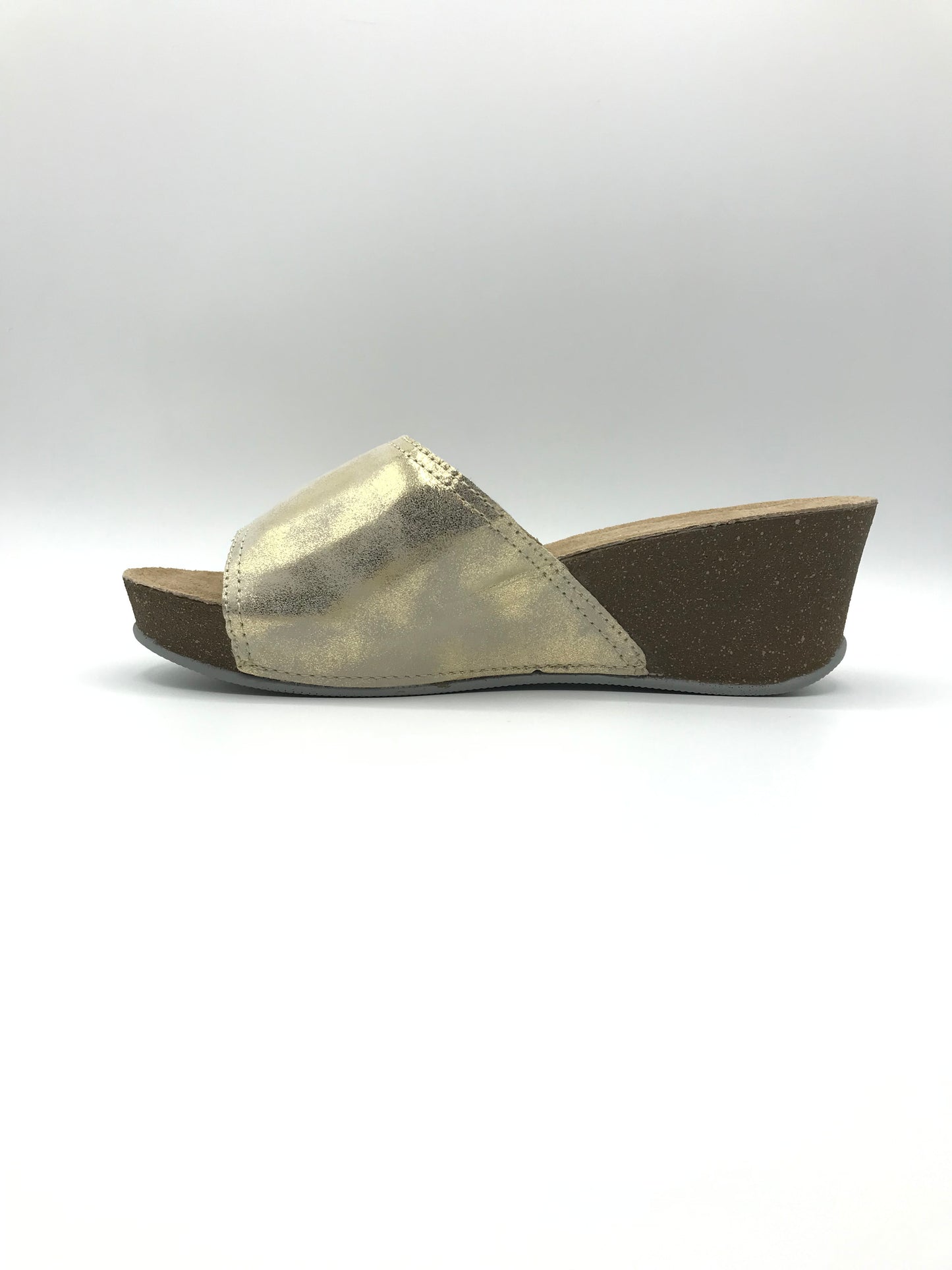 Ciabatta Donna in Pelle Dorata: con Zeppa | Atema 7770 Oro