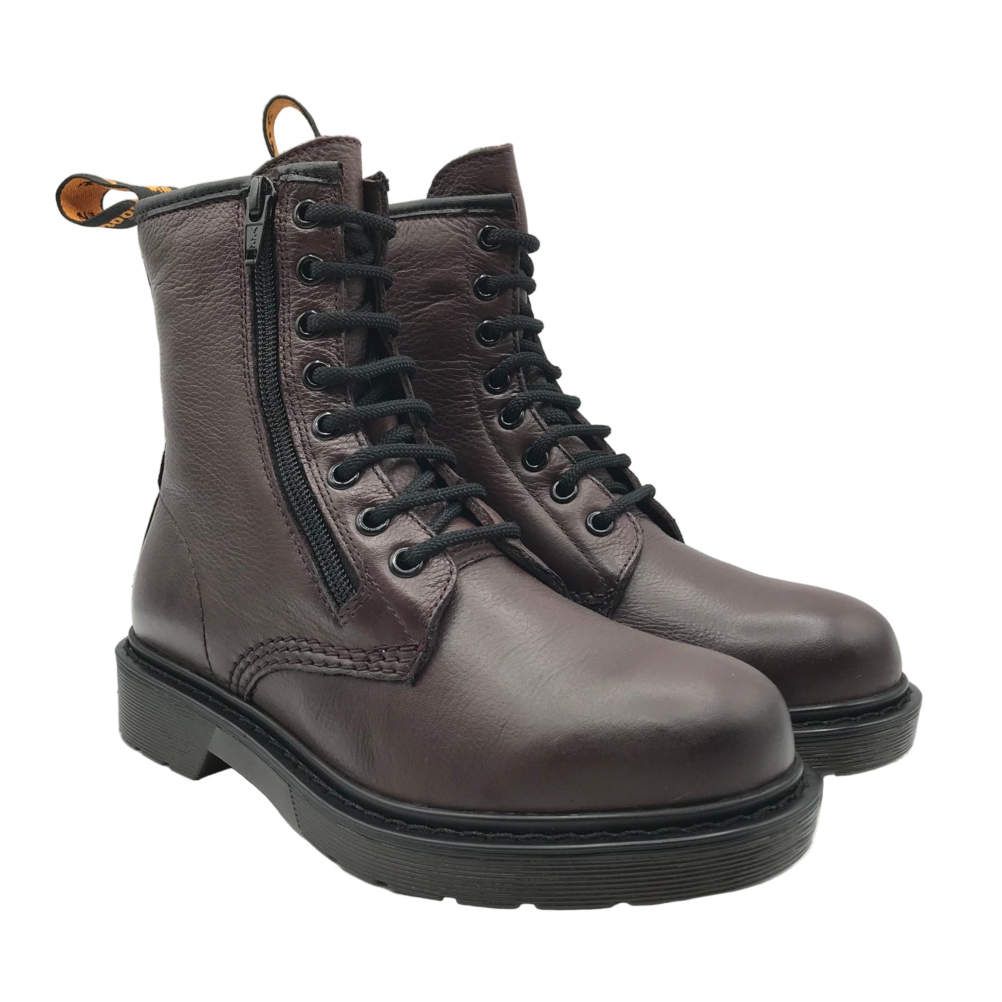 Shooters | Anfibi in vera pelle con zip laterale | S11330-01