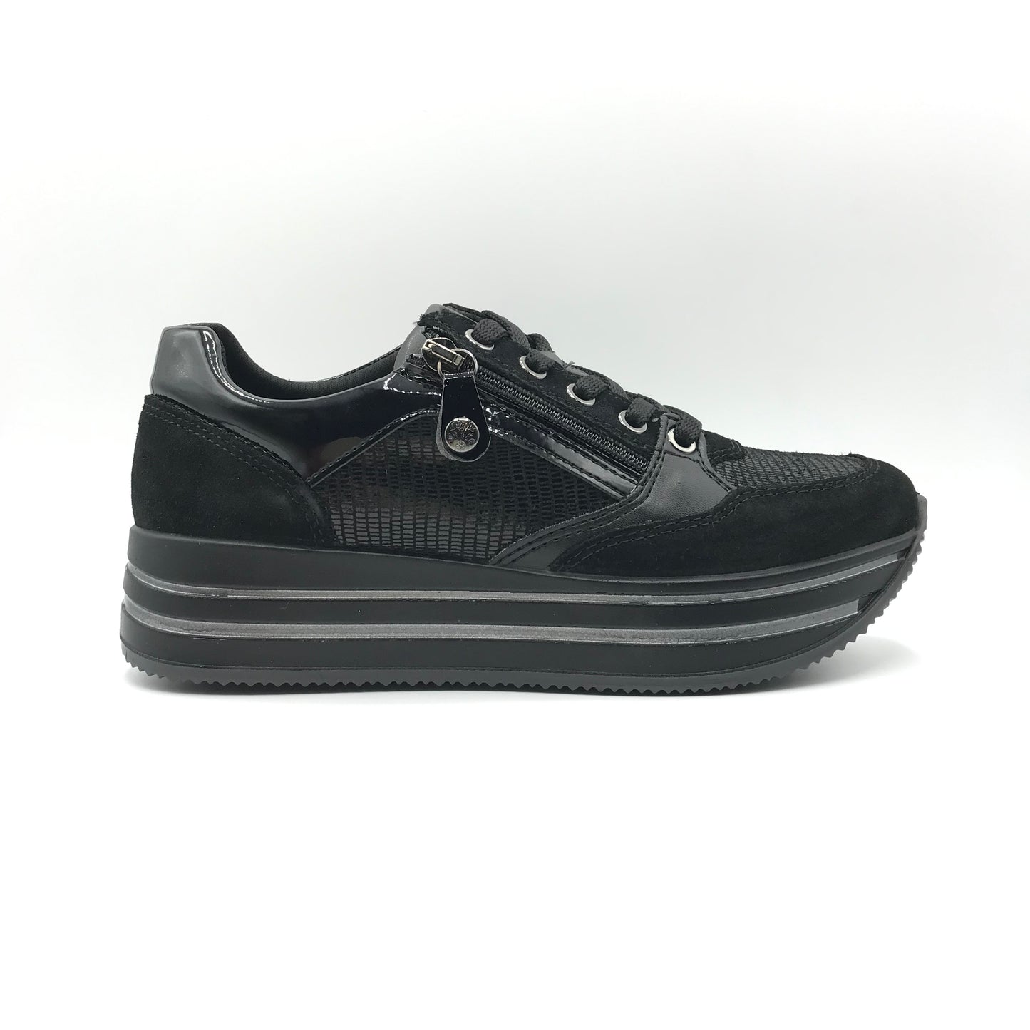 Imac | Sneakers con suola alta e zip laterale | 657780