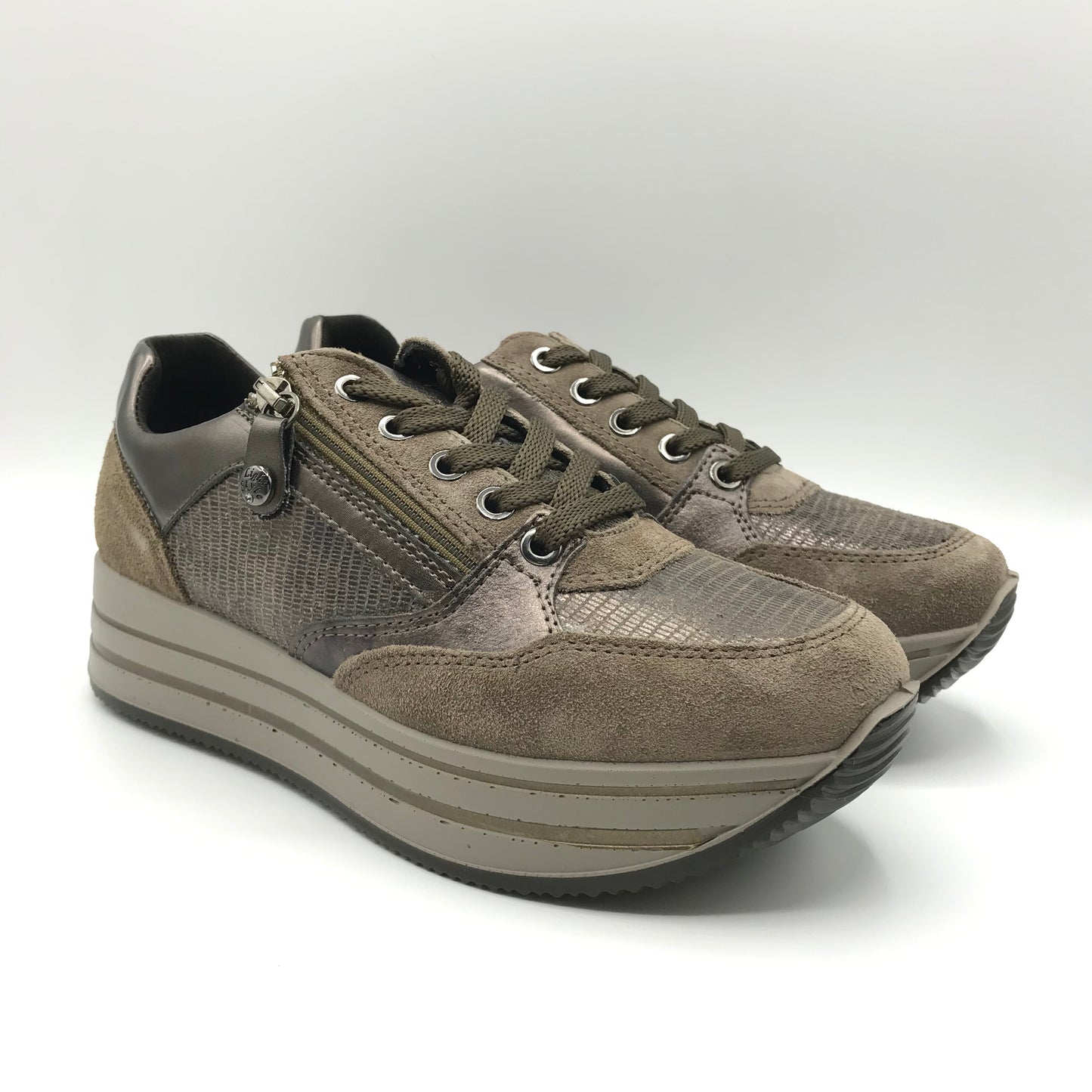Imac | Sneakers con suola alta e zip laterale | 657780