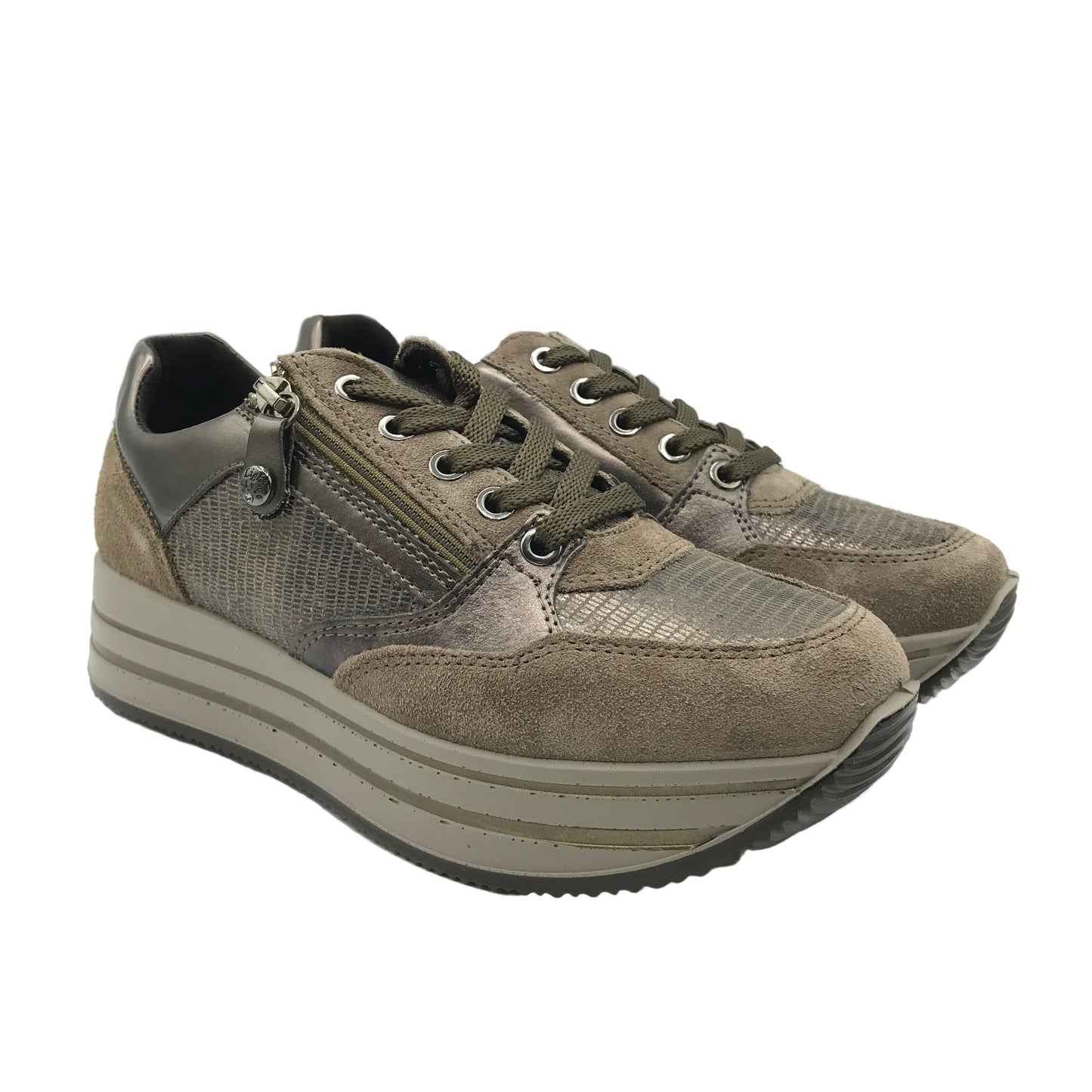 Imac | Sneakers con suola alta e zip laterale | 657780