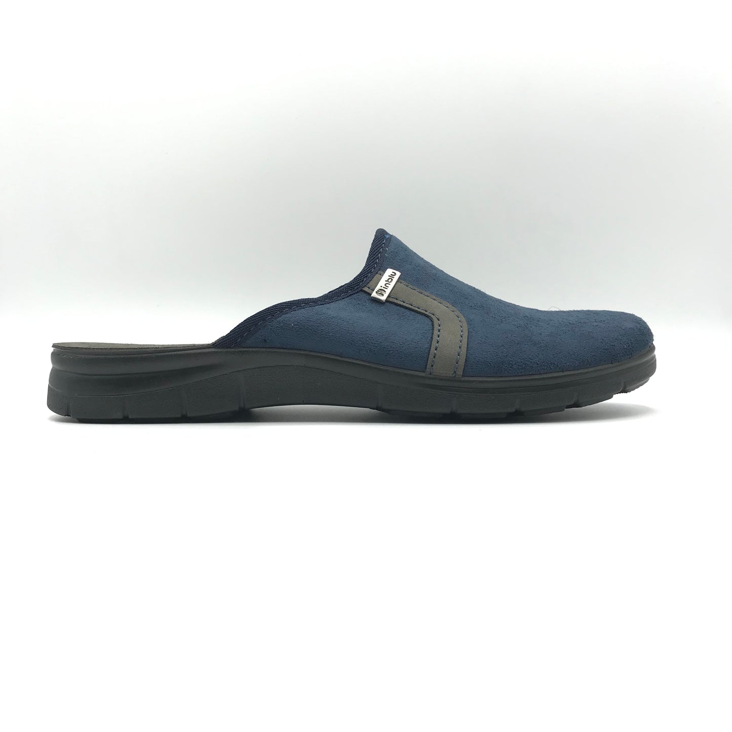 Inblu | Ciabatte in panno con plantare anatomico in vera pelle | BG49