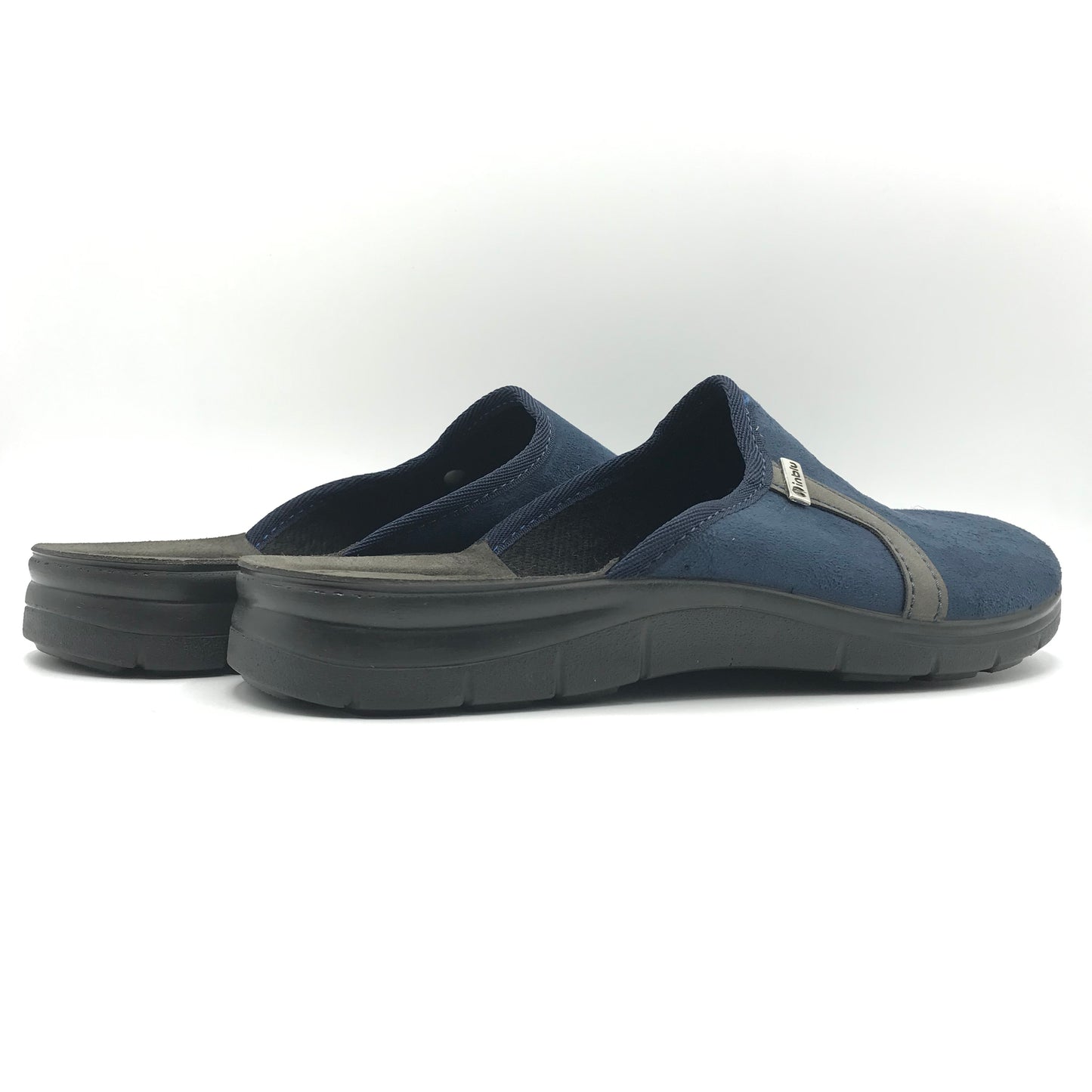 Inblu | Ciabatte in panno con plantare anatomico in vera pelle | BG49