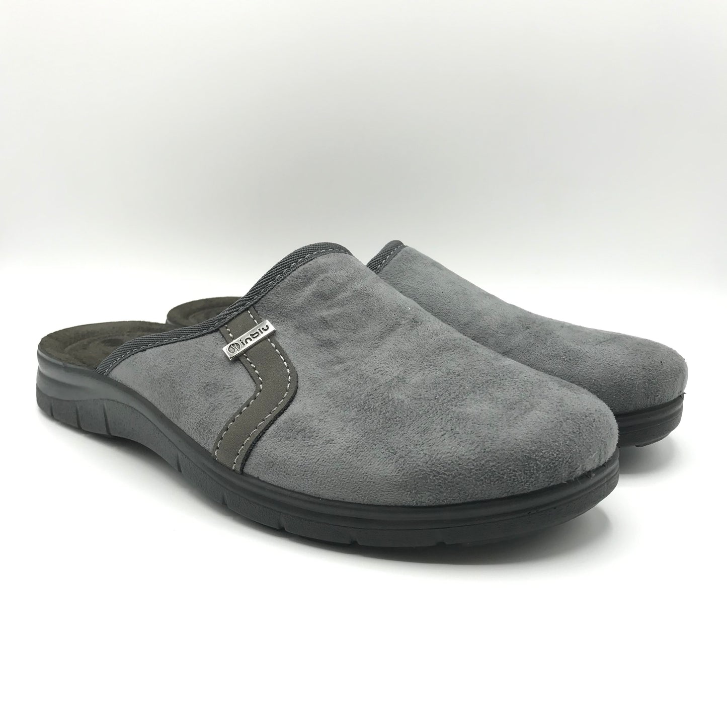 Inblu | Ciabatte in panno con plantare anatomico in vera pelle | BG49