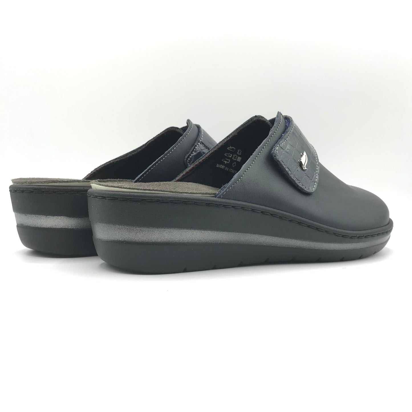 Florance | Ciabatte in vera pelle con plantare estraibile e chiusura a strappo | C32066