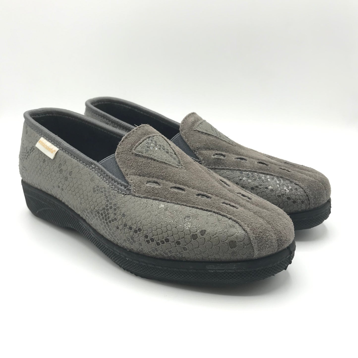 Emanuela | Pantofole in alcantara con elastici laterali | 2257