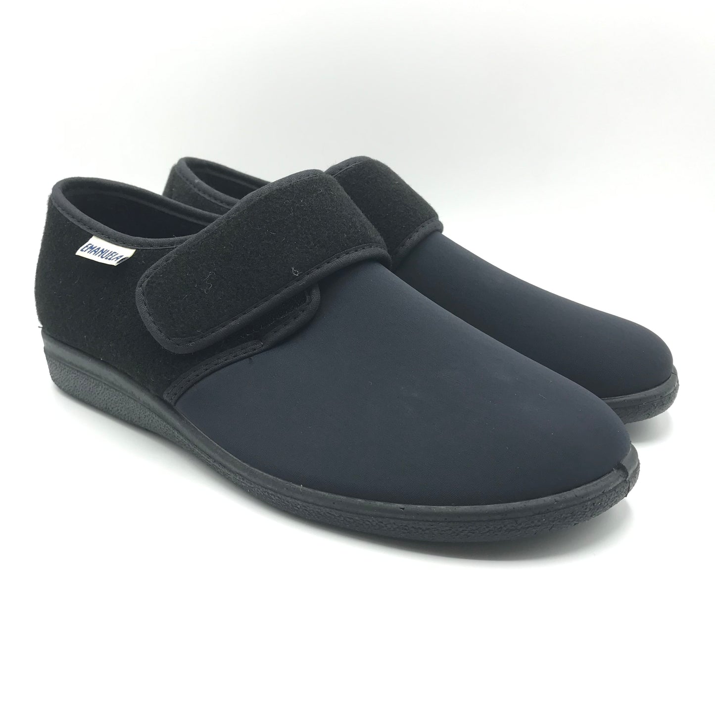Emanuela | Pantofole in tessuto stretch con chiusura a strappo | 985
