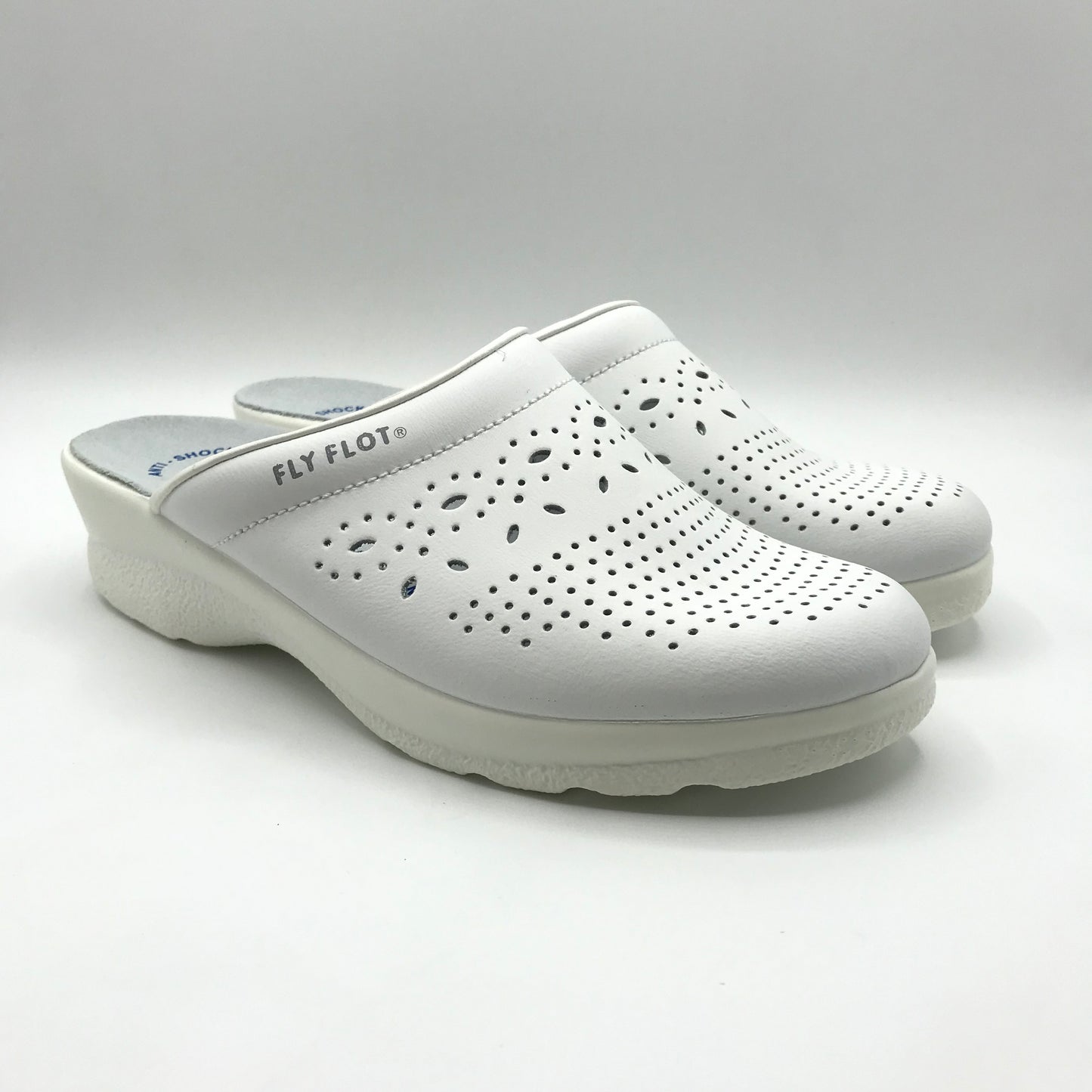 Fly Flot | Ciabatte sanitarie in vera pelle con zeppa alta | 85033
