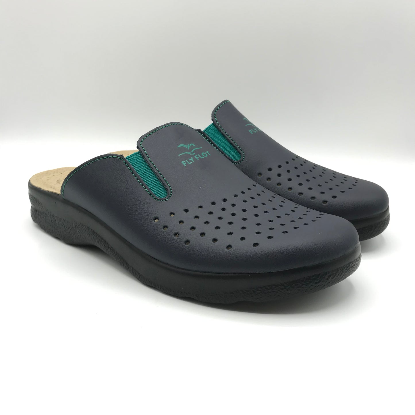 Fly Flot | Ciabatte sanitarie in vera pelle con elastici | 82316