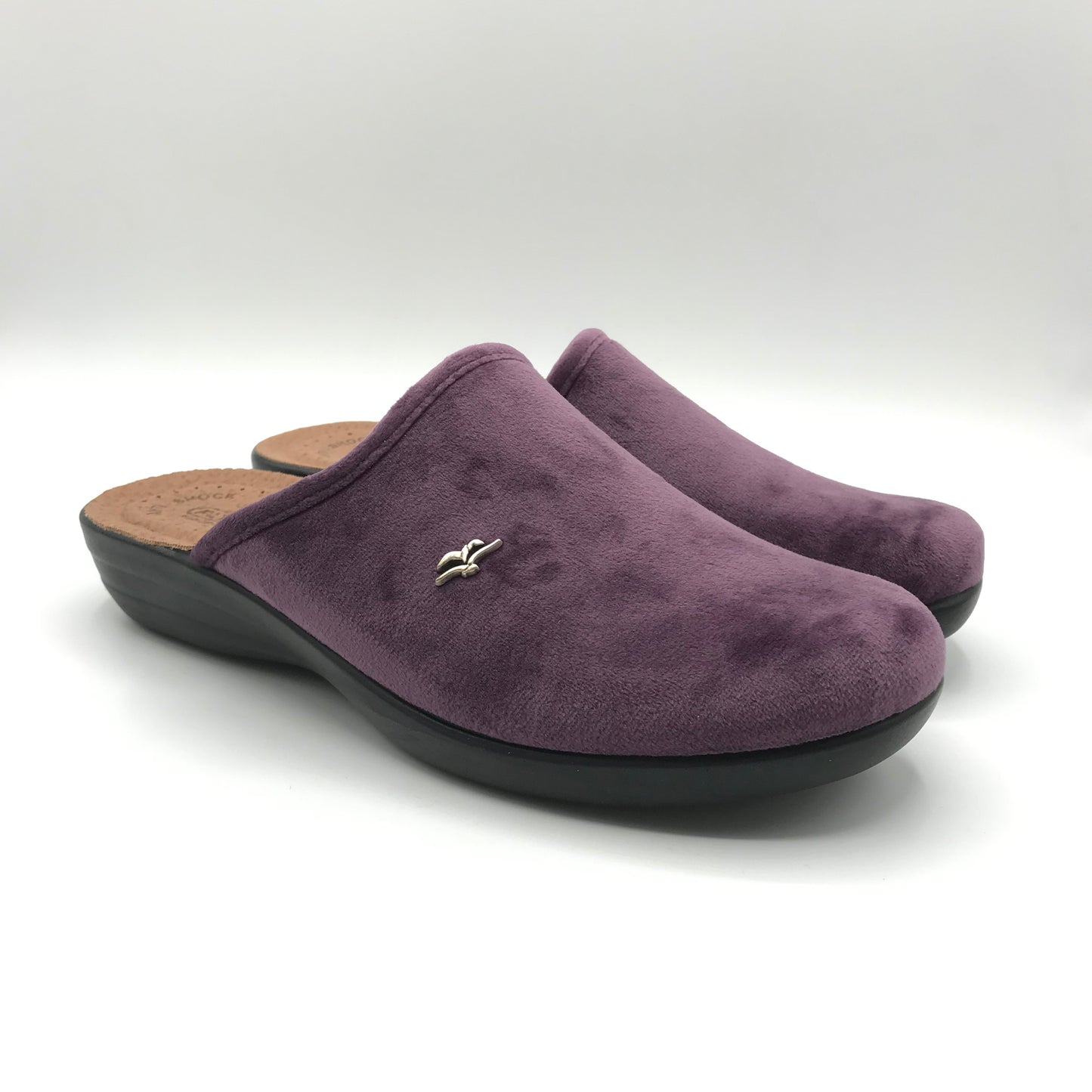 Fly Flot | Ciabatte anatomiche in velluto con tacco basso | P3T75