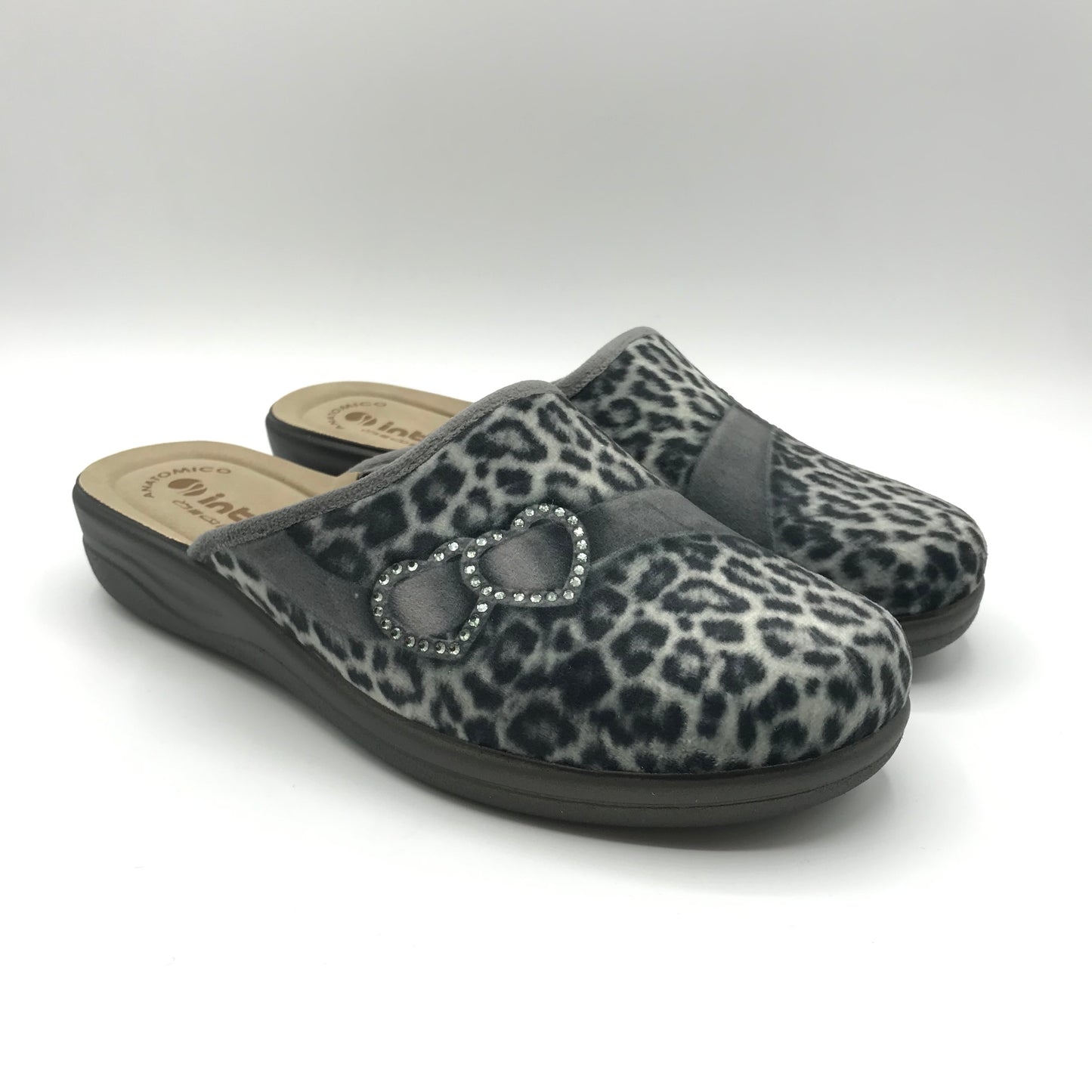 Inblu | Ciabatte anatomiche in tessuto con stampa animalier | CF42