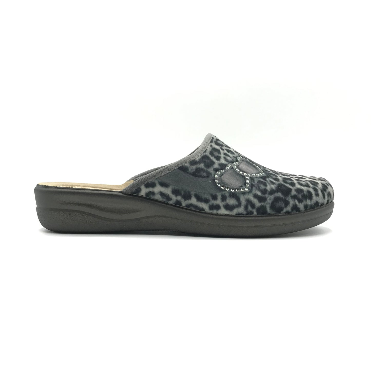 Inblu | Ciabatte anatomiche in tessuto con stampa animalier | CF42