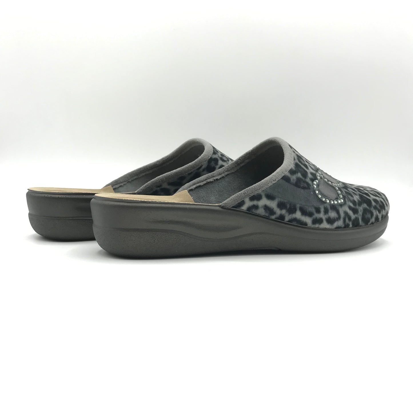 Inblu | Ciabatte anatomiche in tessuto con stampa animalier | CF42