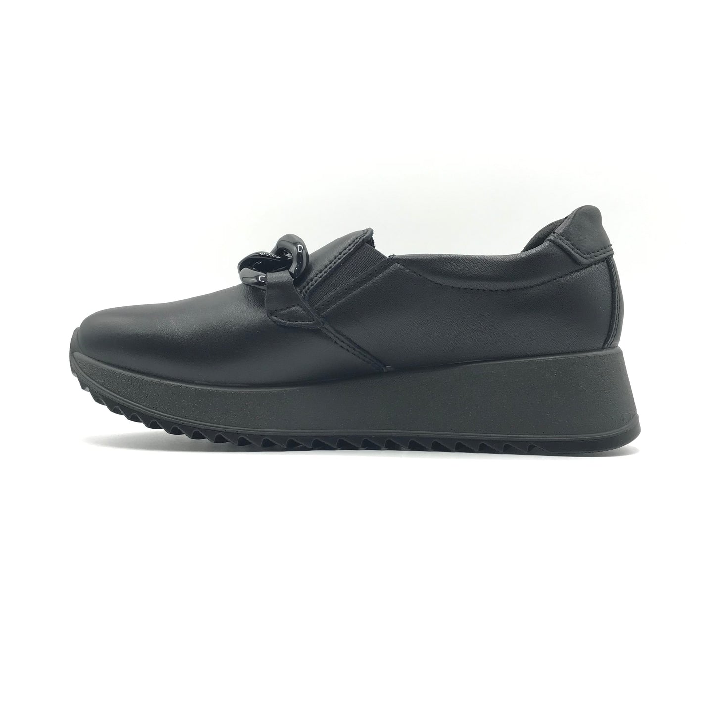 Imac | Mocassini slip on in vera pelle con catena | 657630