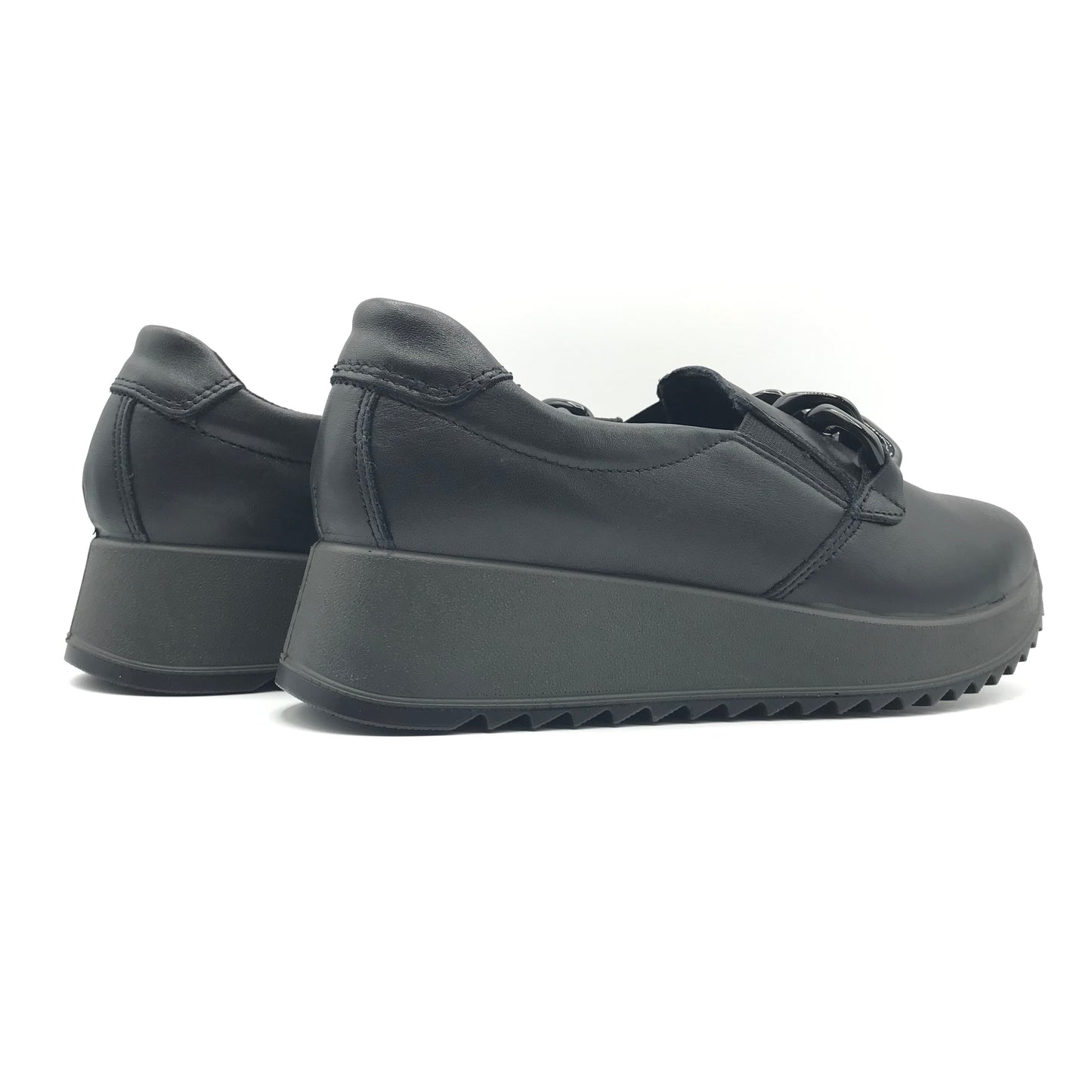 Imac | Mocassini slip on in vera pelle con catena | 657630