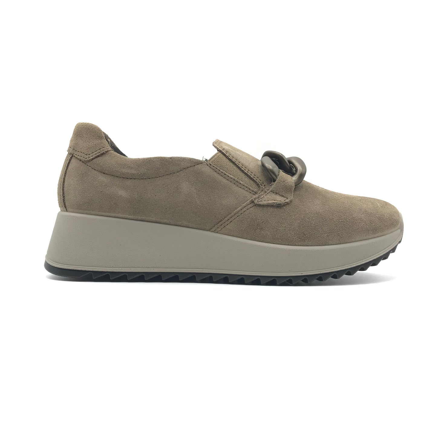 Imac | Mocassini slip on in vera pelle con catena | 657631