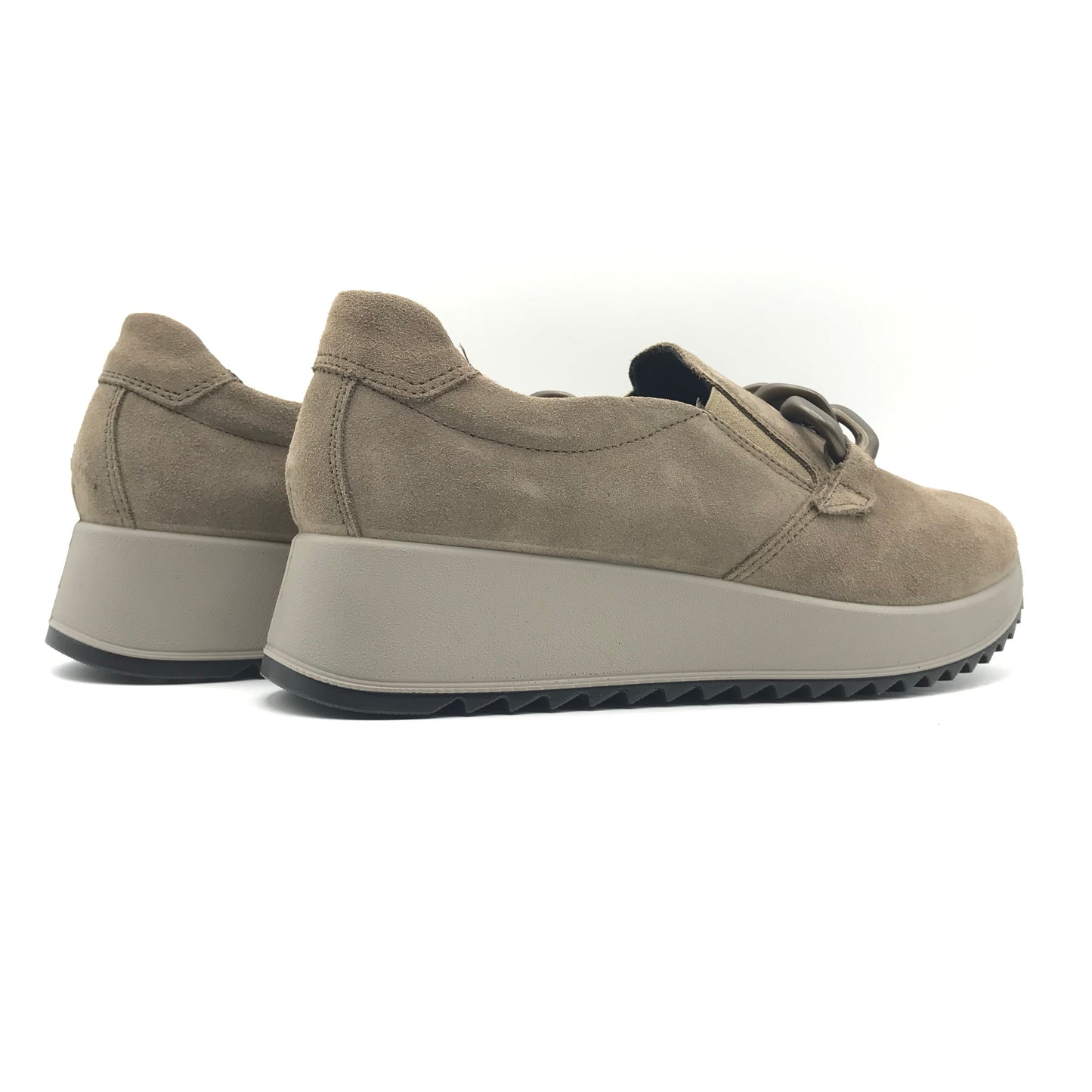 Imac | Mocassini slip on in vera pelle con catena | 657631