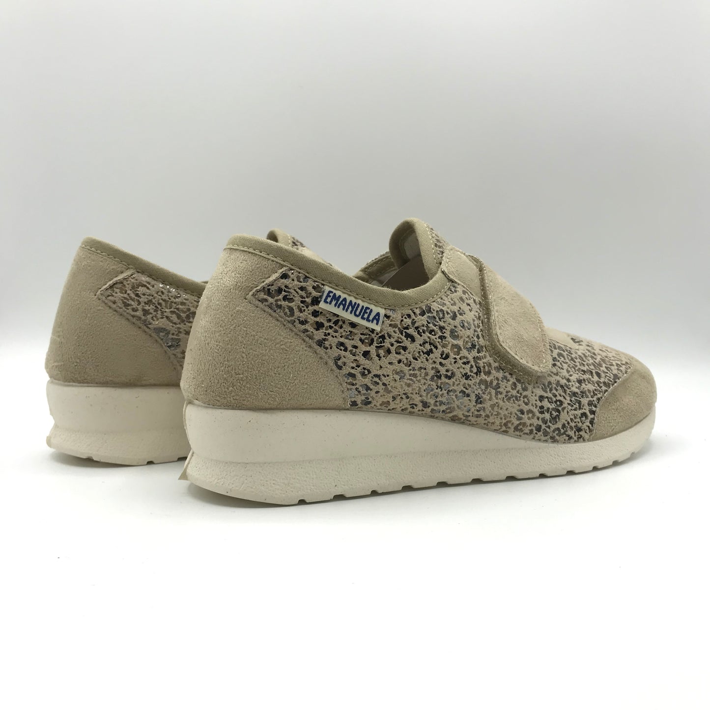 Emanuela | Pantofole in tessuto con chiusura a strappo | 2856