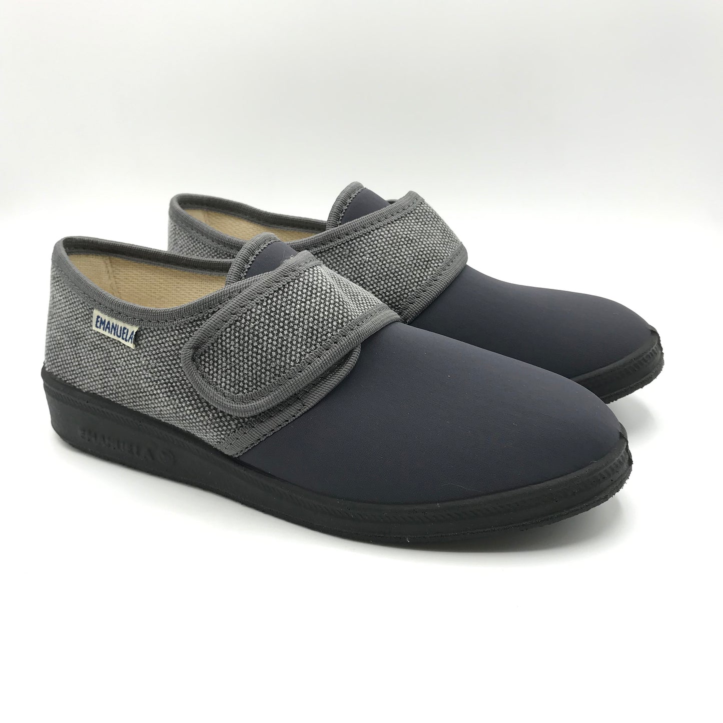 Emanuela | Pantofole in tessuto stretch e chiusura a strappo | 655