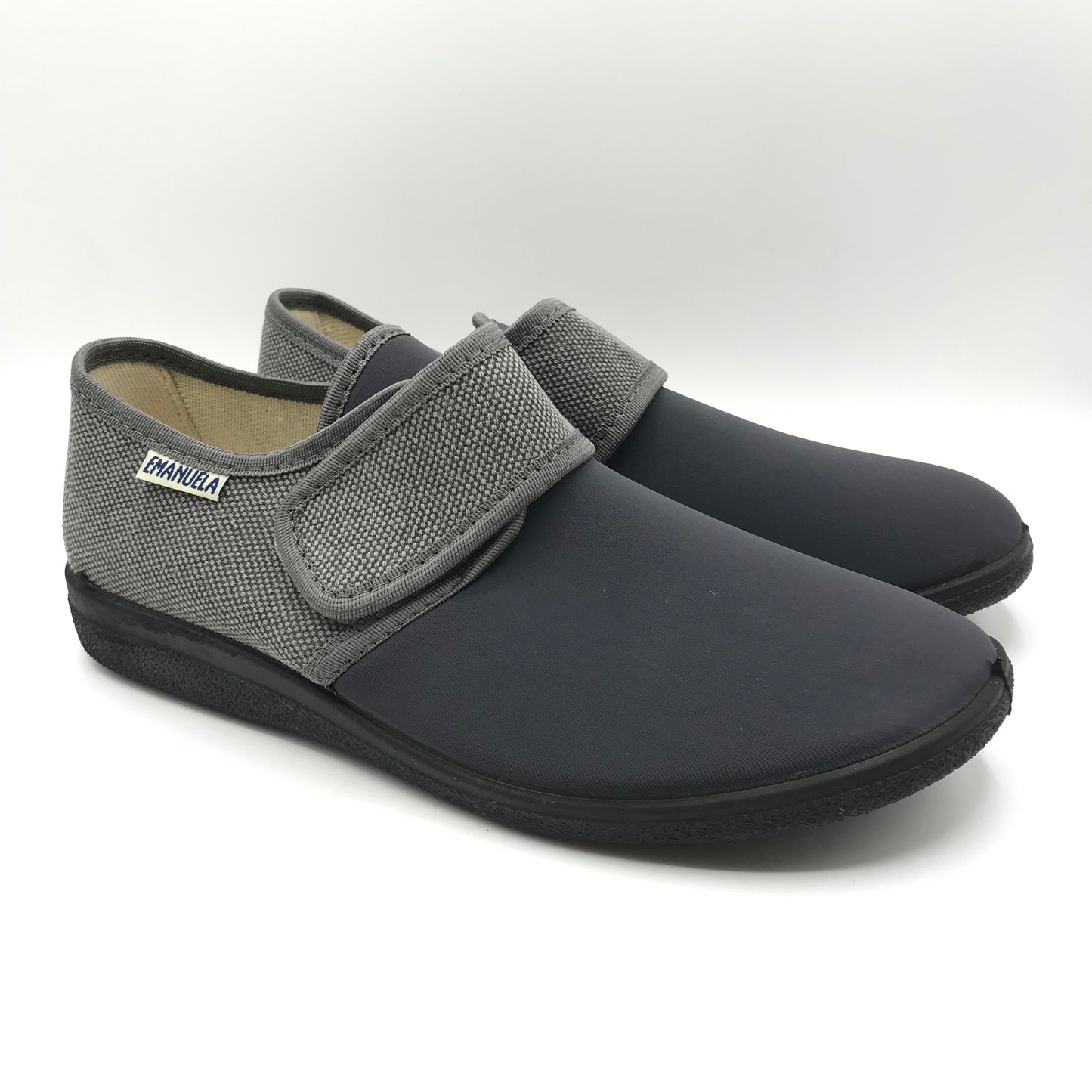 Emanuela | Pantofole in tessuto stretch con chiusura a strappo | 986