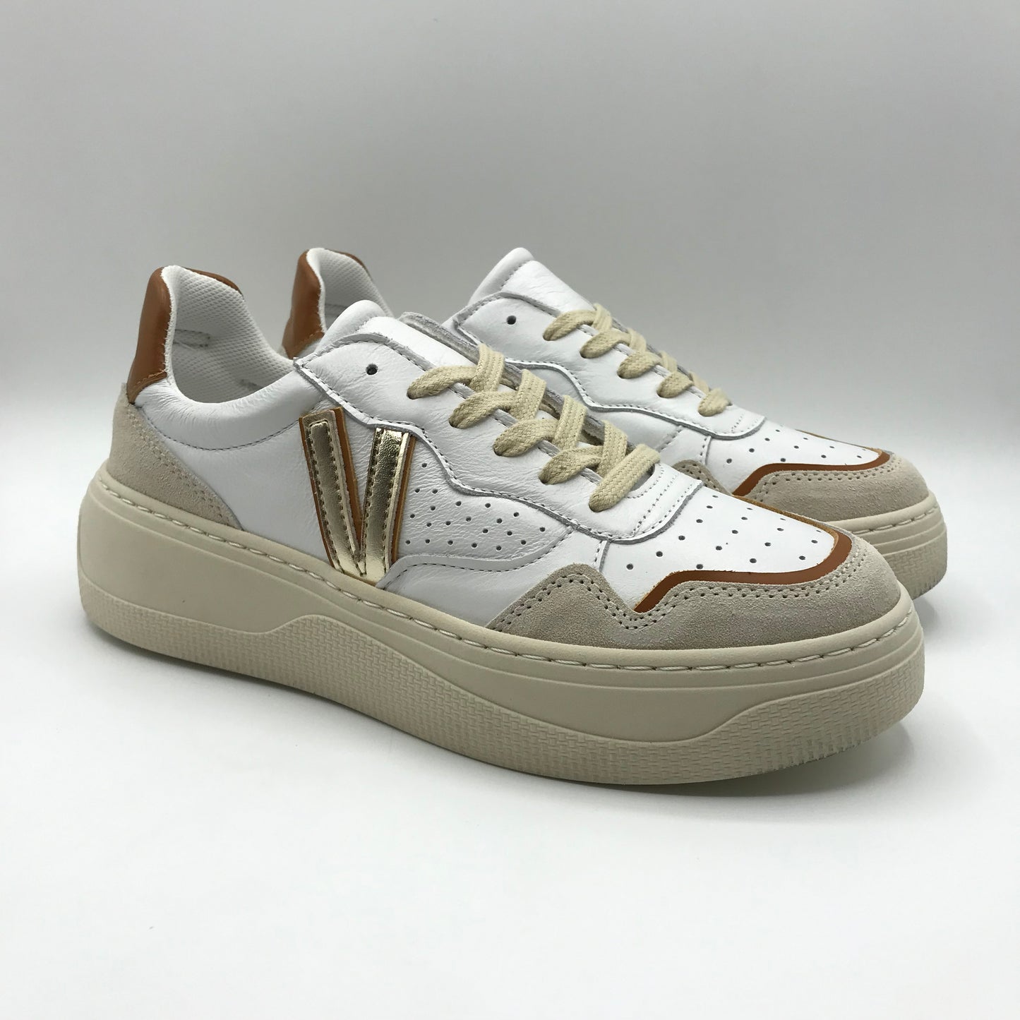 Kioss | Sneakers artigianali in vera pelle con platform | ALLEGRA2M