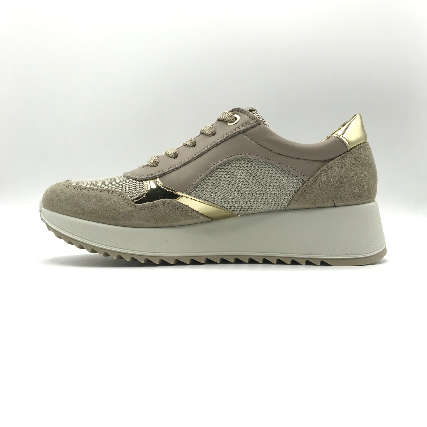 Imac | Sneakers in vera pelle con lacci e cerniera laterale | 756881