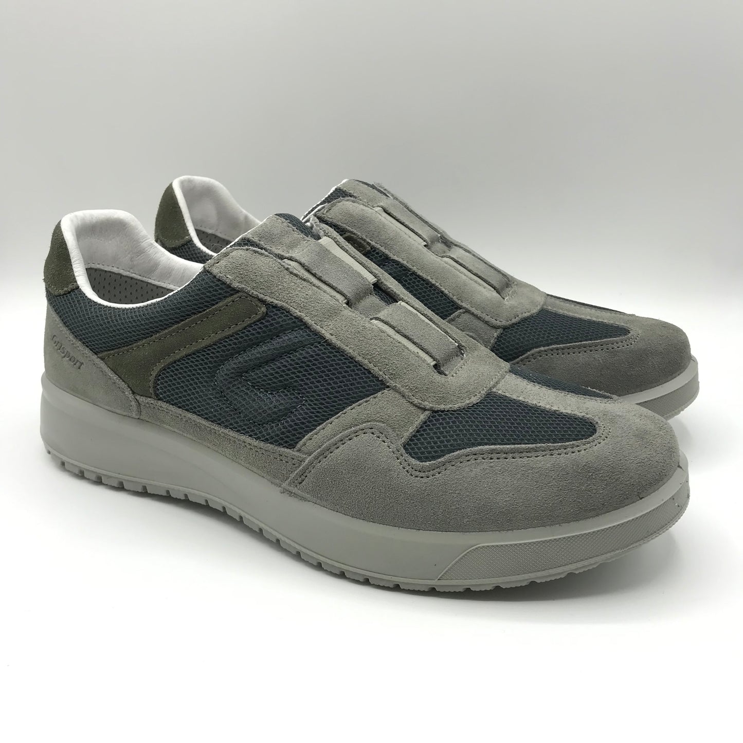 Grisport | Mocassini slip on in vera pelle scamosciata e mesh | 43642