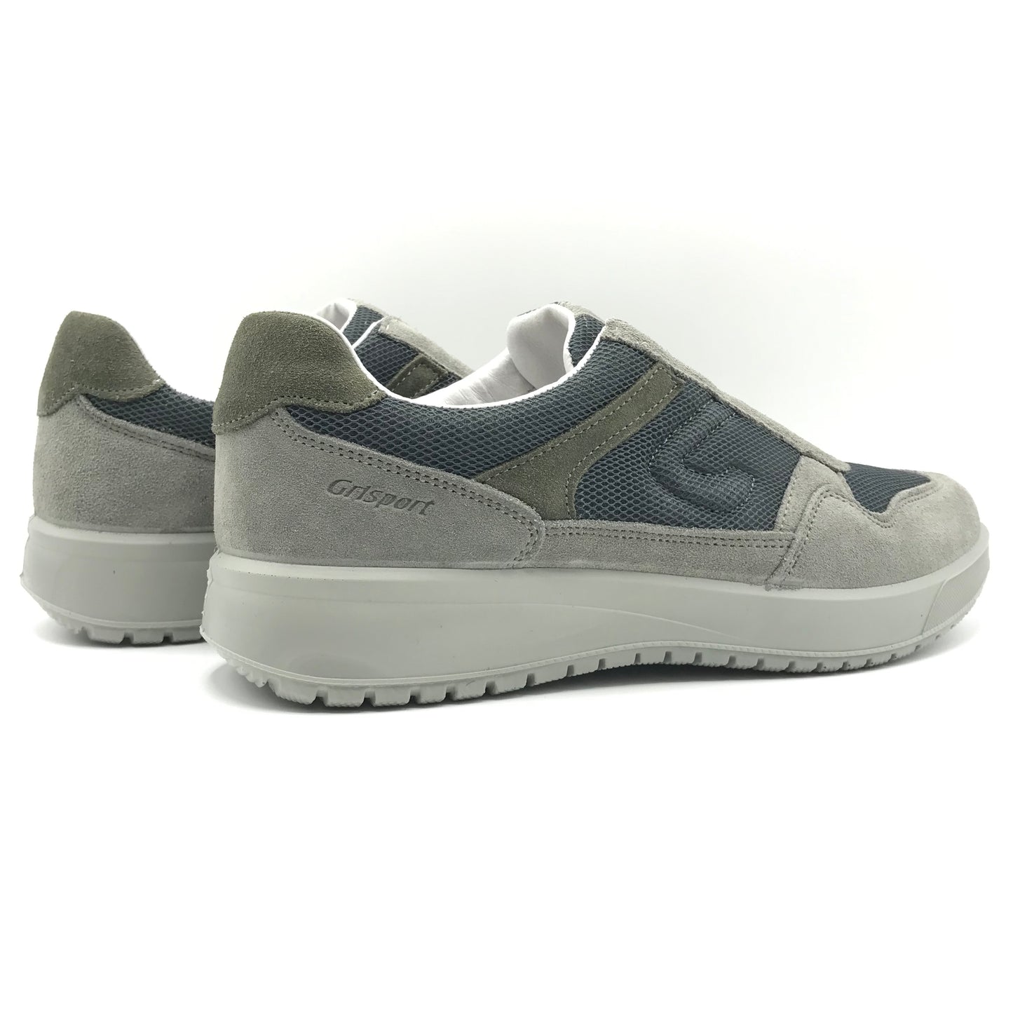 Grisport | Mocassini slip on in vera pelle scamosciata e mesh | 43642
