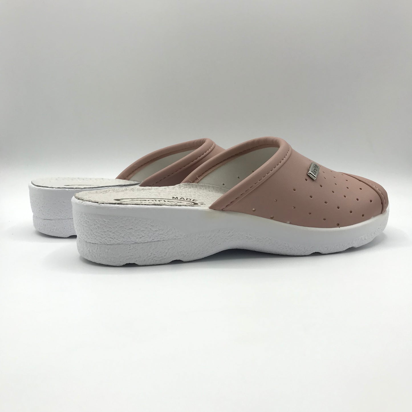 Saniflex | Ciabatte in tessuto stretch e vera pelle | 89872/10