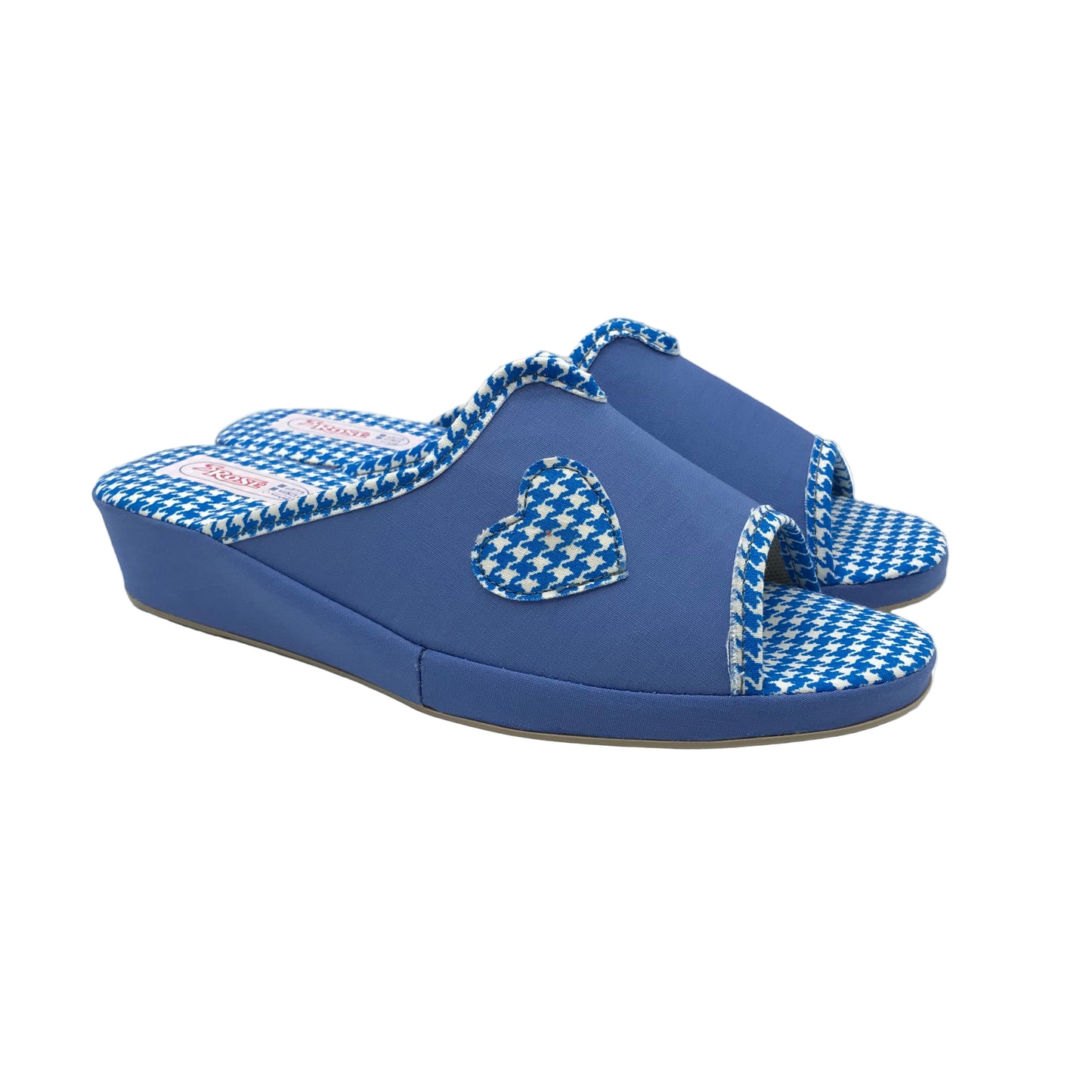 3Rose | Ciabatte in tela con ricamo a forma di cuore | 92