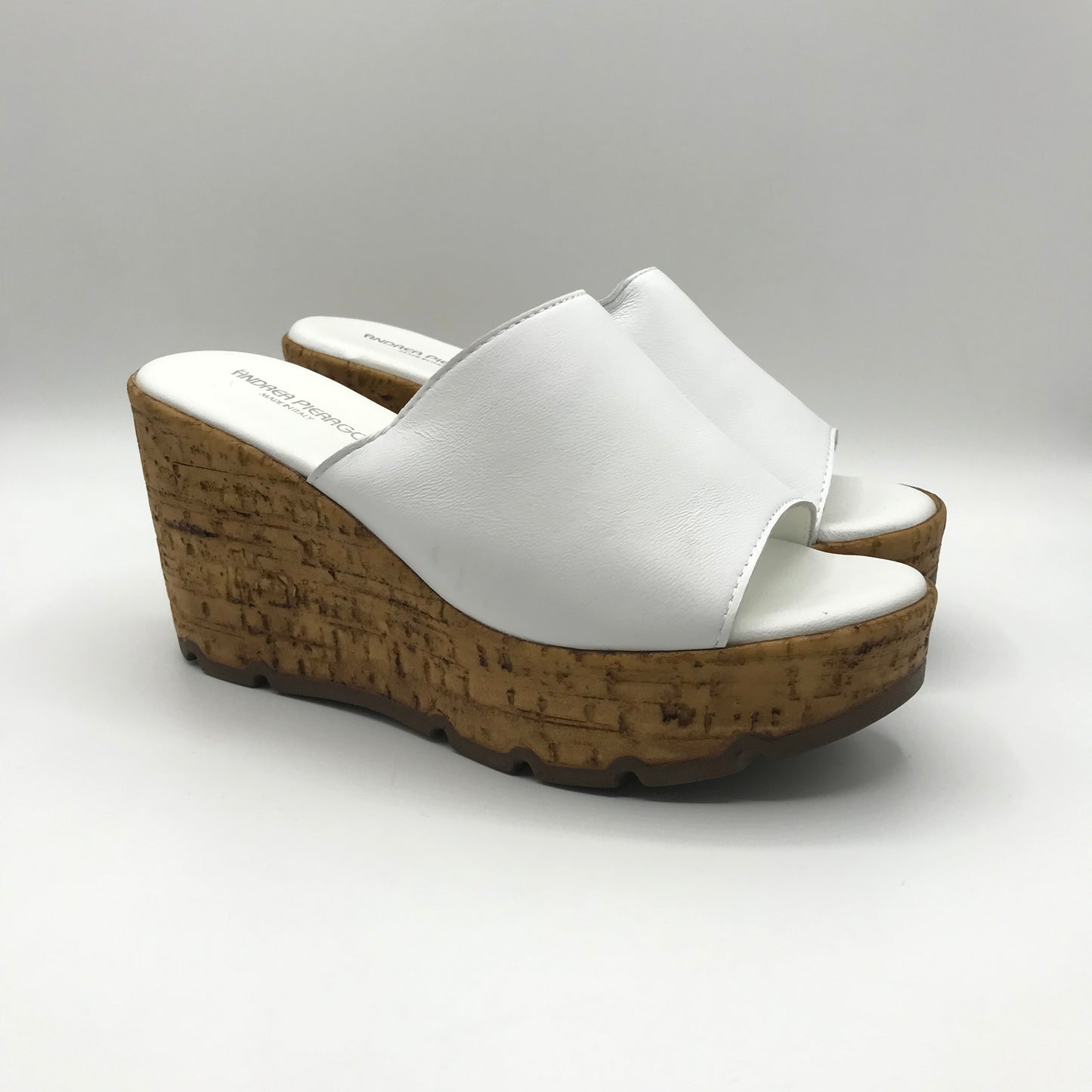Andrea Pierago | Ciabatte in vera pelle con zeppa alta | 2762-3002