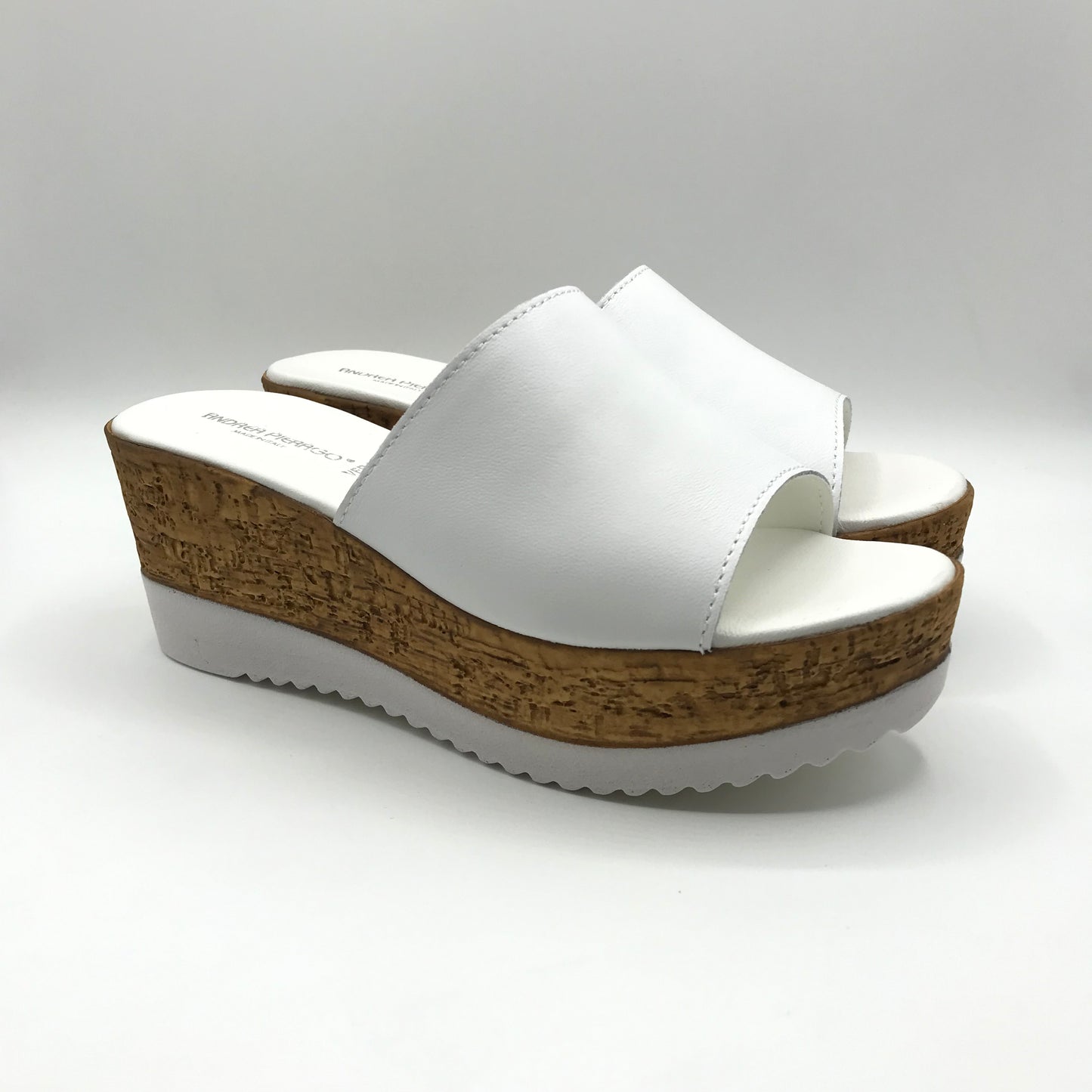 Andrea Pierago | Ciabatte in vera pelle con zeppa alta | 2331-70428