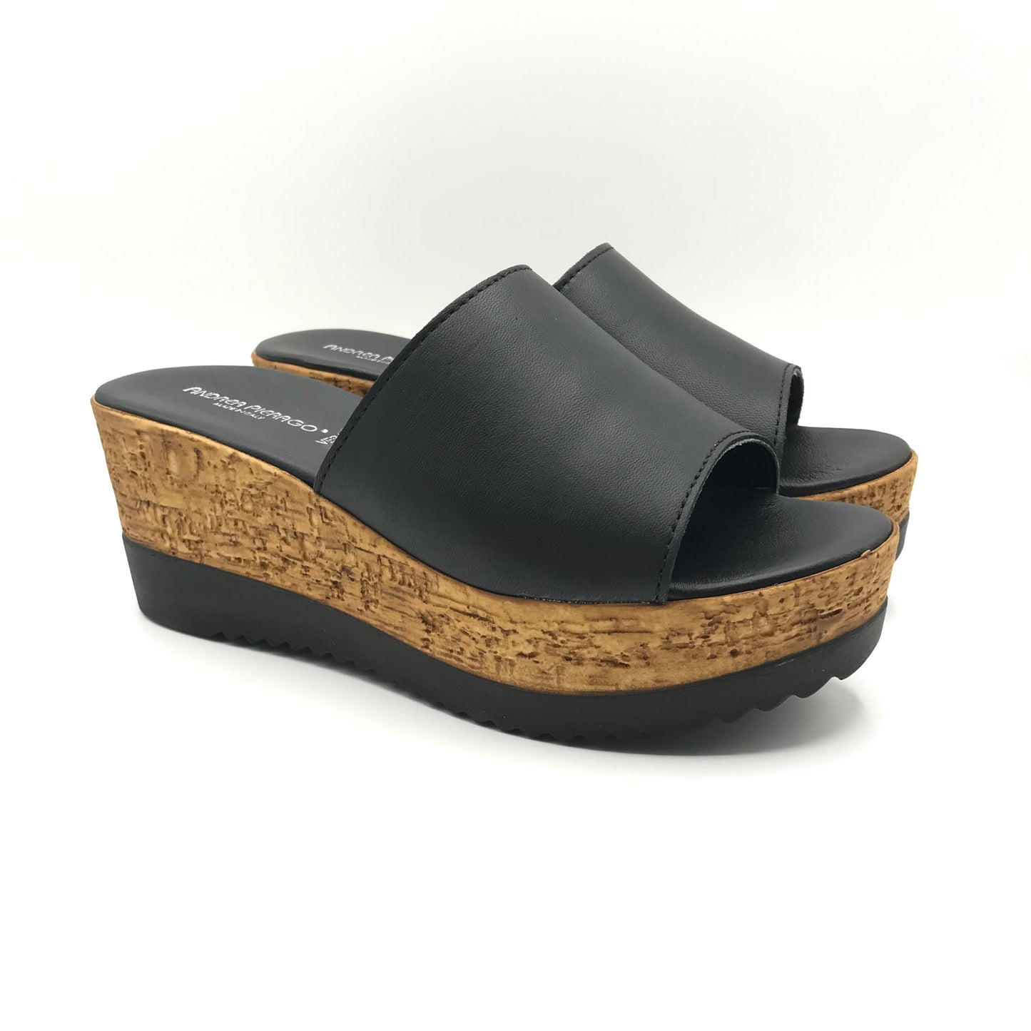 Andrea Pierago | Ciabatte in vera pelle con zeppa alta | 2331-70428