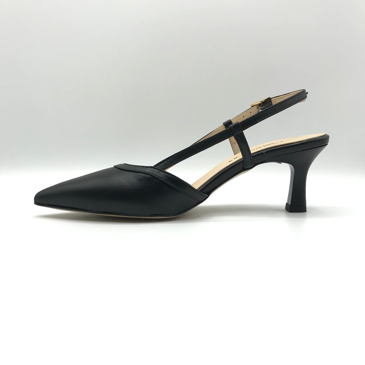 Linea Uno | Slingback in vera pelle con tacco a rocchetto | K571