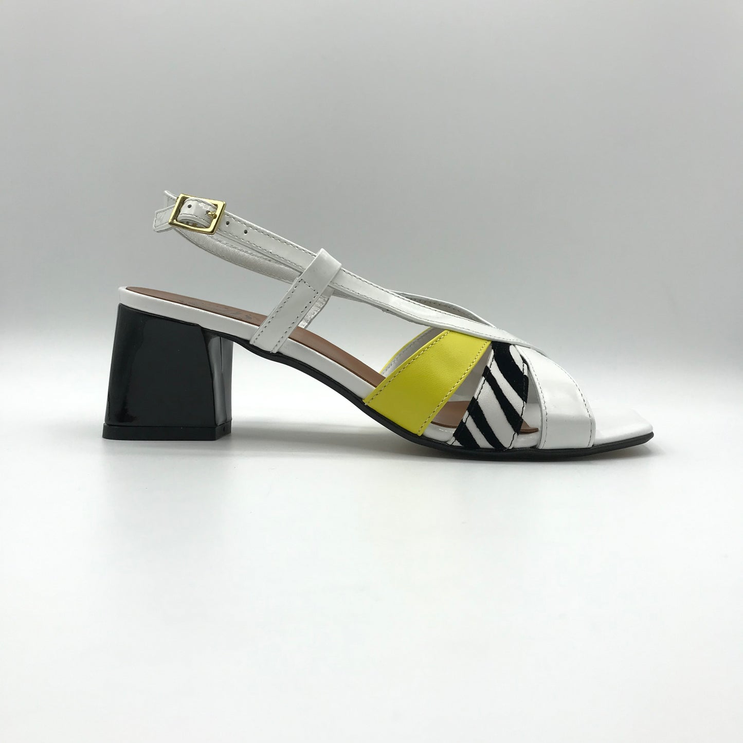 Linea Uno | Sandali artigianali in vera pelle con tacco | K215