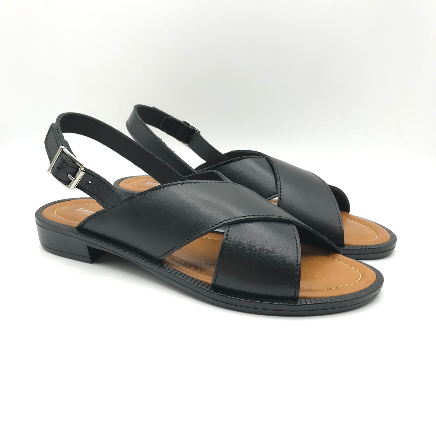 Donna Lucca | Sandali in vera pelle con fasce incrociate | 1129