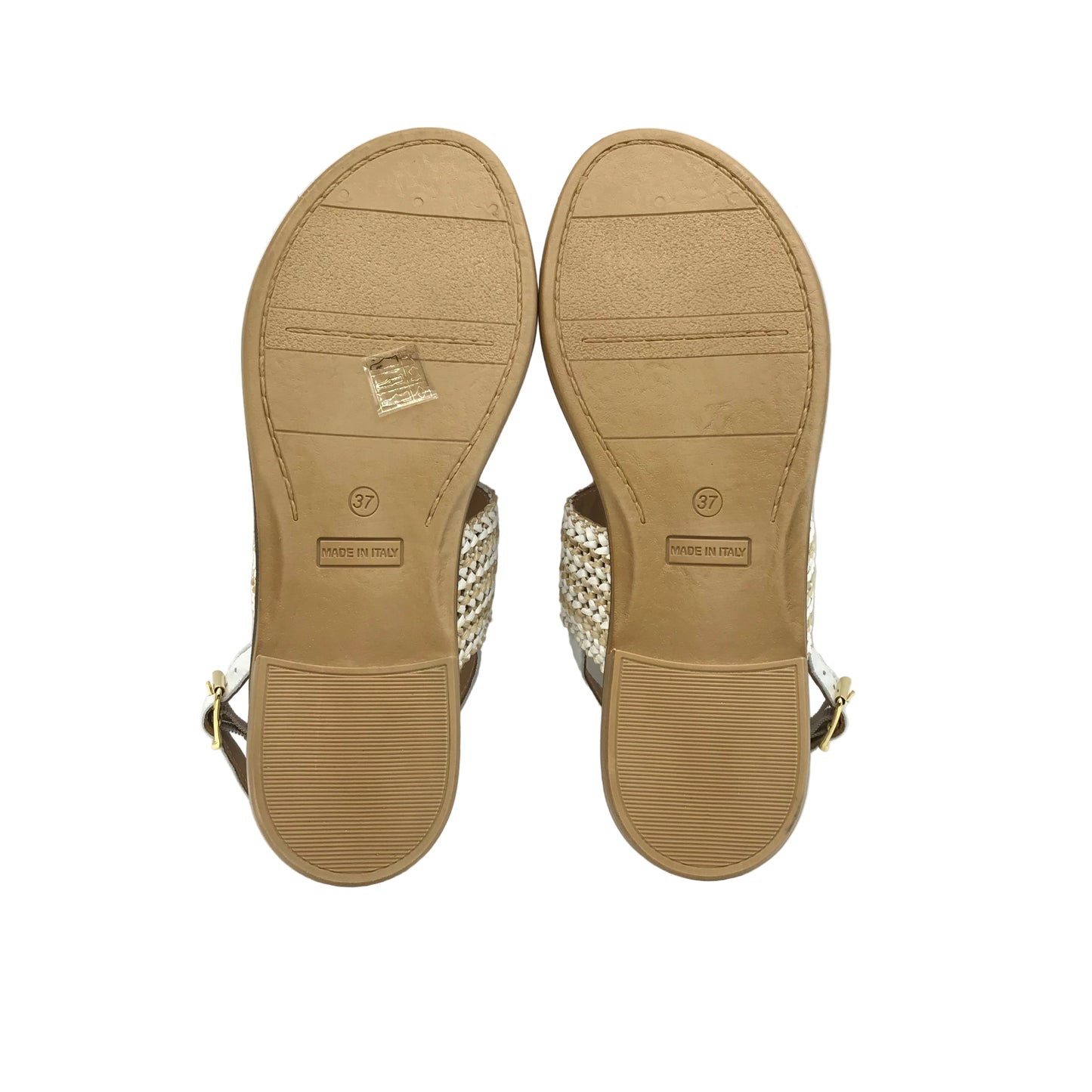 Donna Lucca | Sandali in vera pelle e rafia con medaglia | 1676