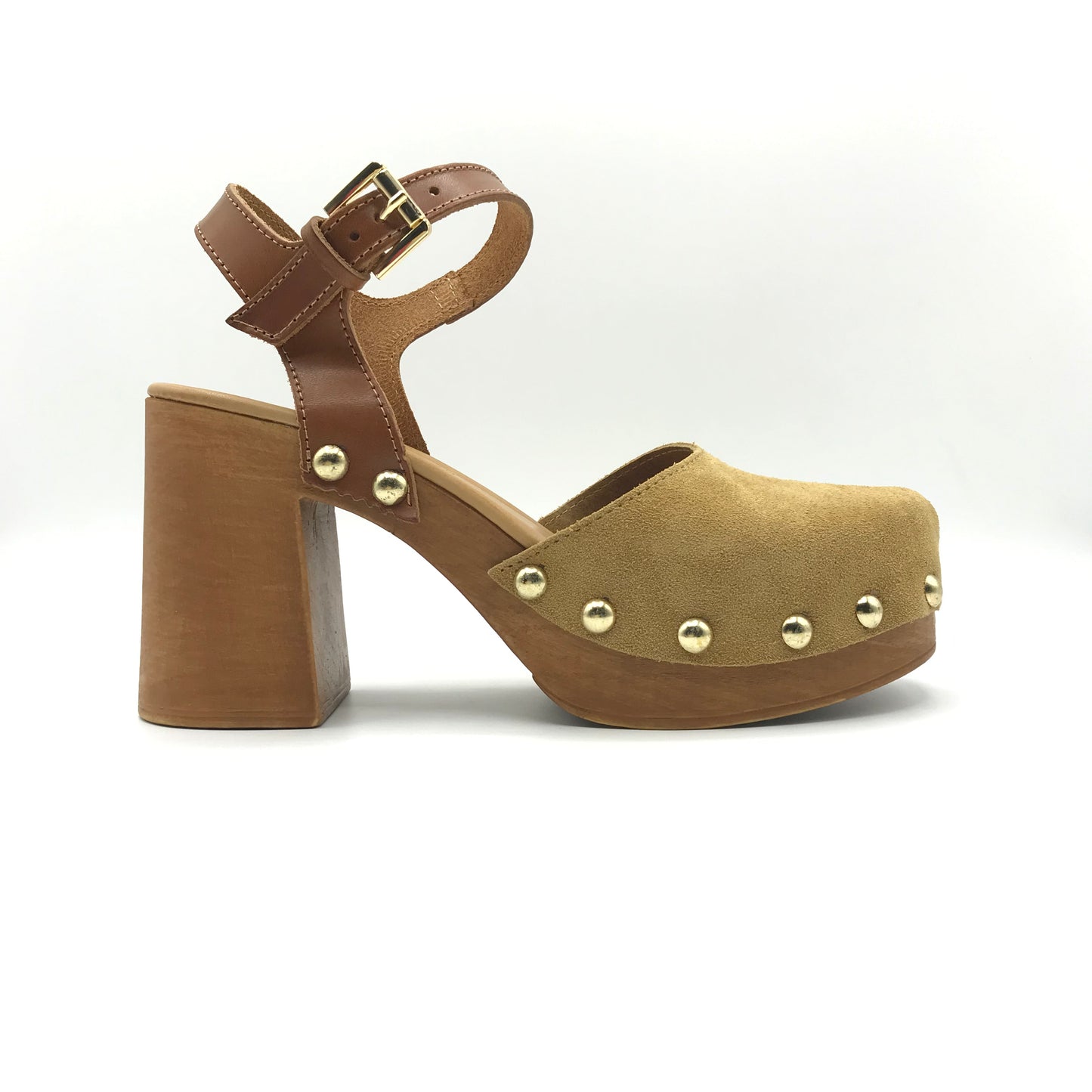 Sandro Rosi | Sandali zoccoli in vera pelle con tacco alto | 9015