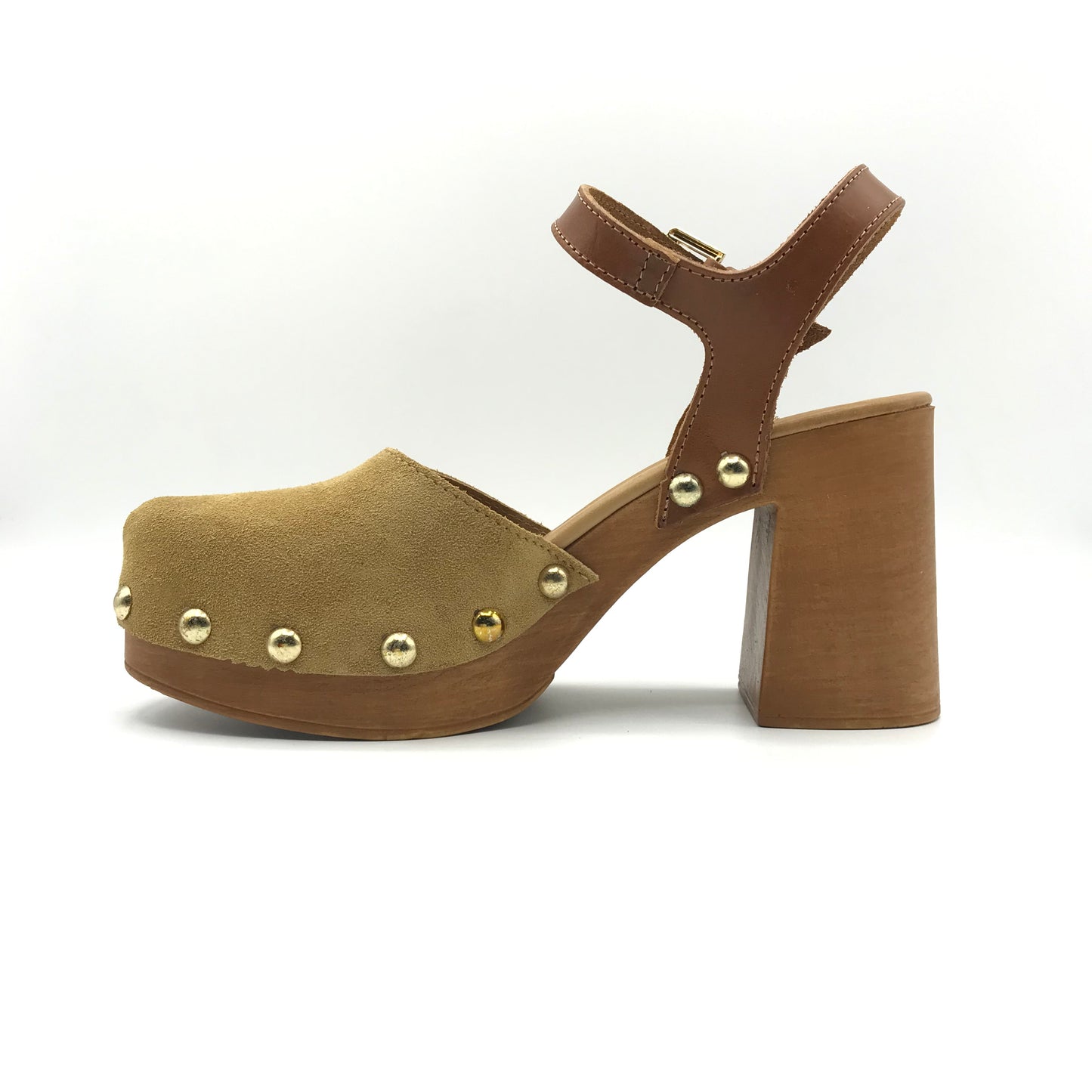 Sandro Rosi | Sandali zoccoli in vera pelle con tacco alto | 9015