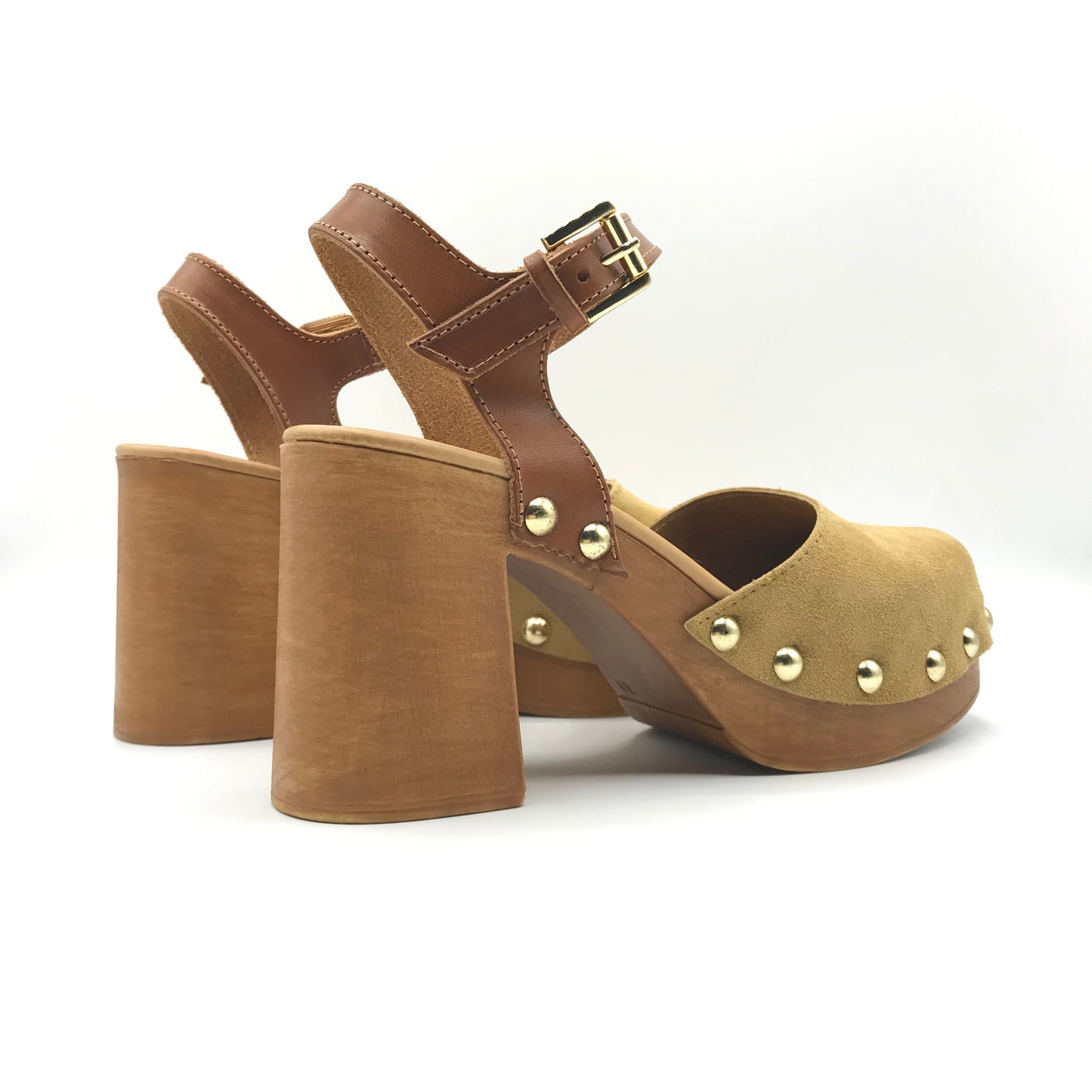 Sandro Rosi | Sandali zoccoli in vera pelle con tacco alto | 9015