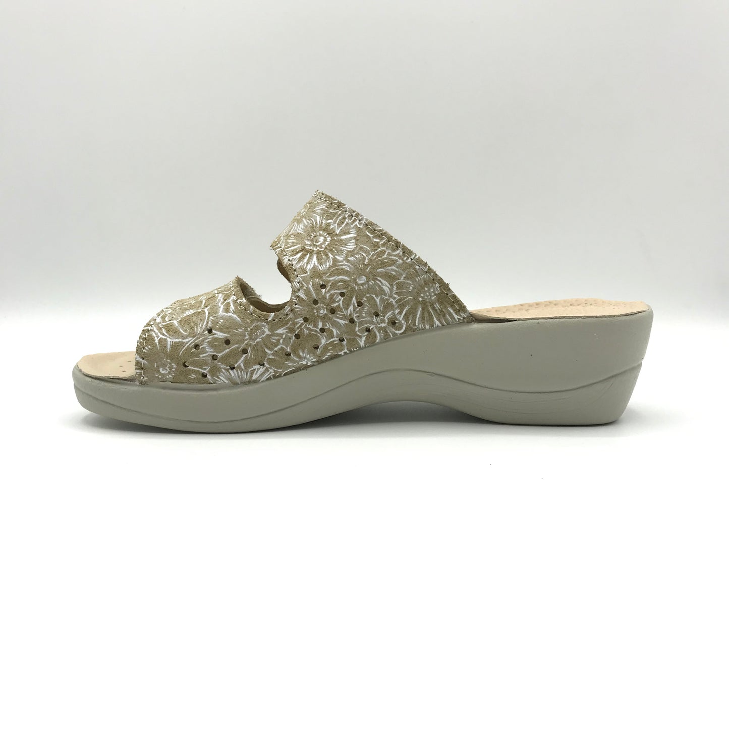 Sanital Light | Ciabatte in vera pelle con velcro regolabile | 1875