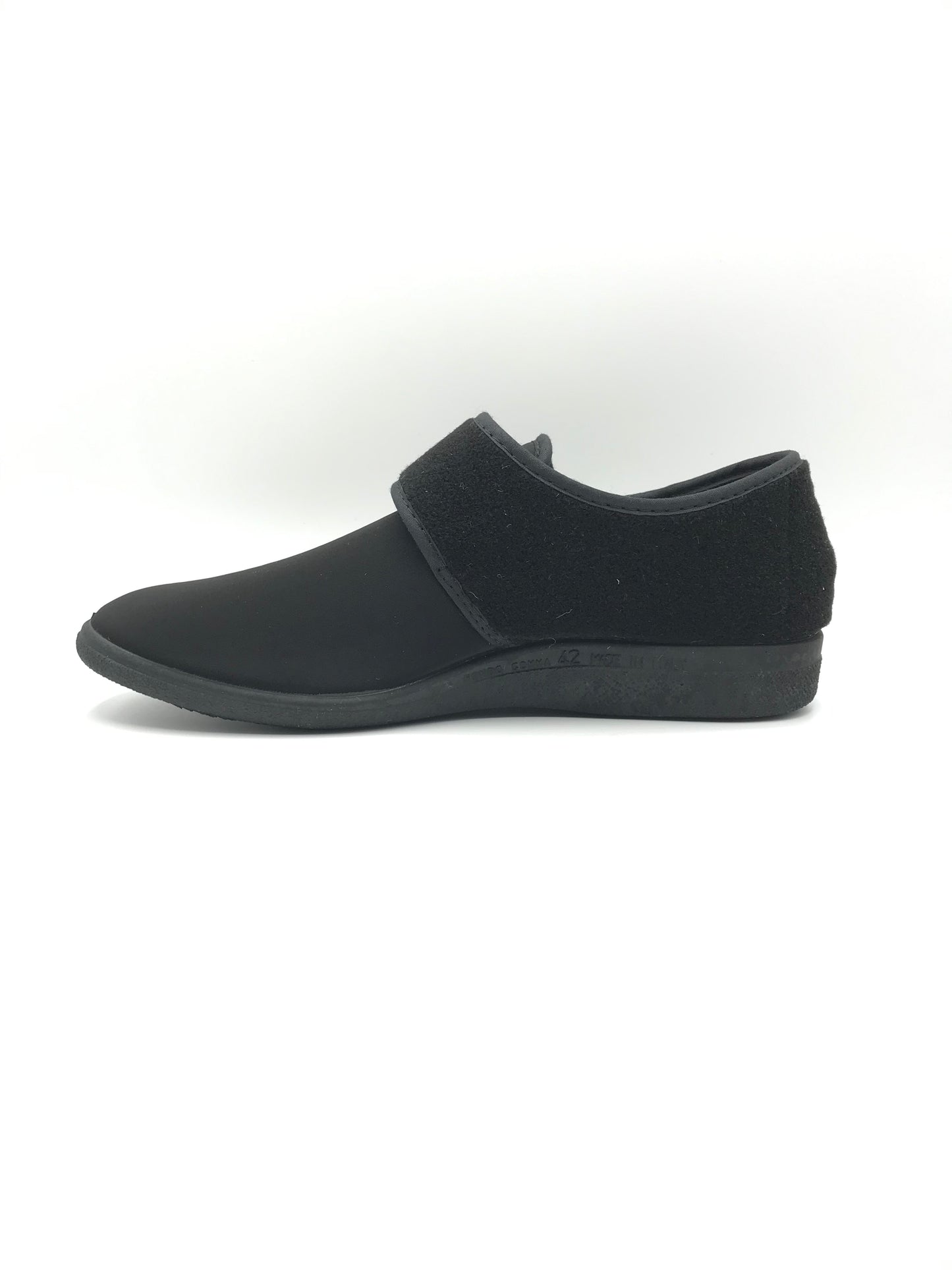 Pantofola velcro uomo Emanuela 985 nero