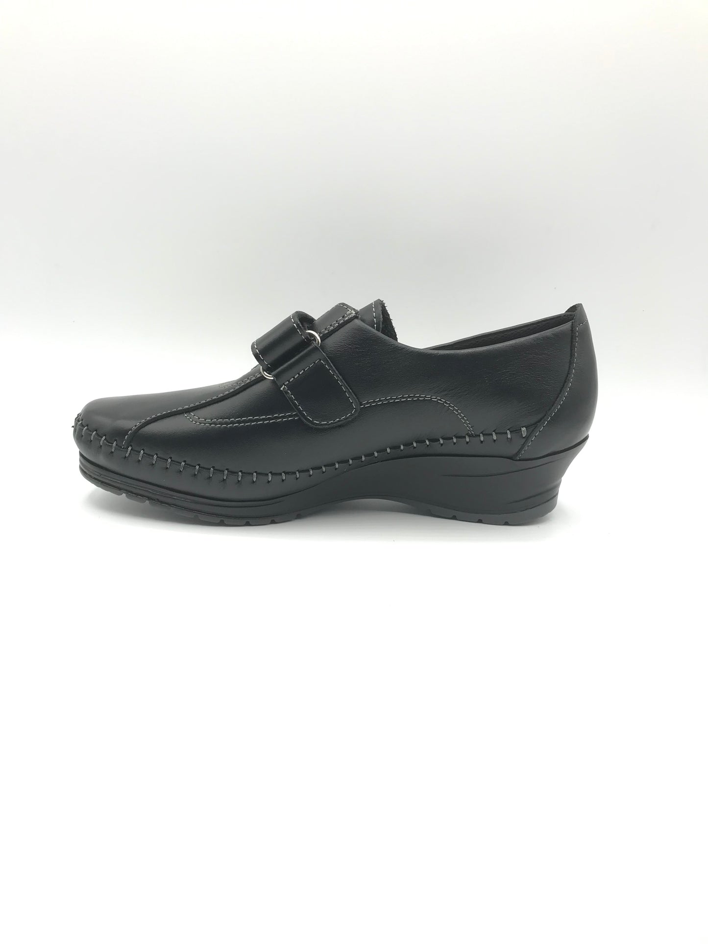 Mocassino velcro donna Freetime 131 nero