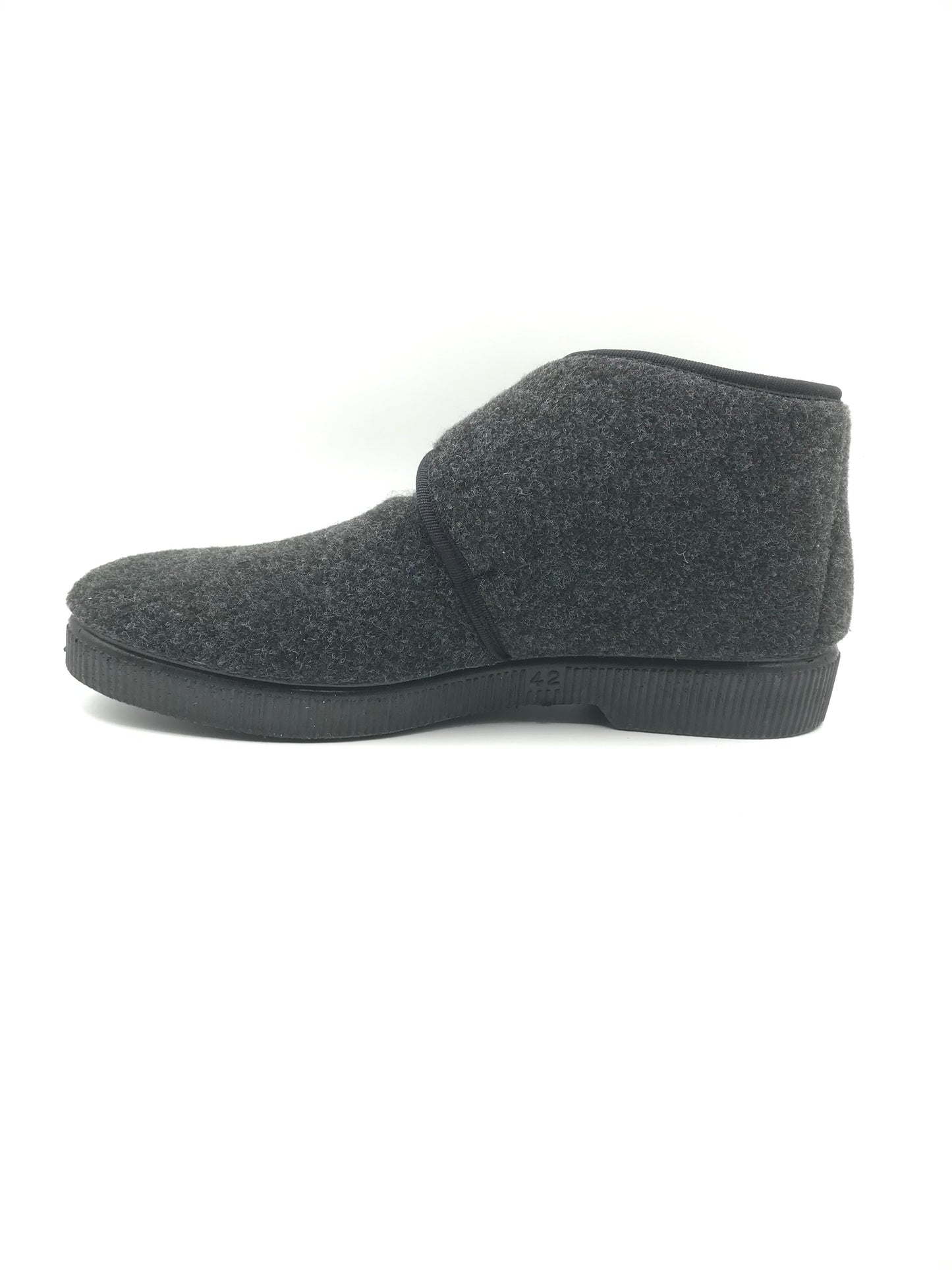 Pantofola velcro alta uomo 2G 13 grigio