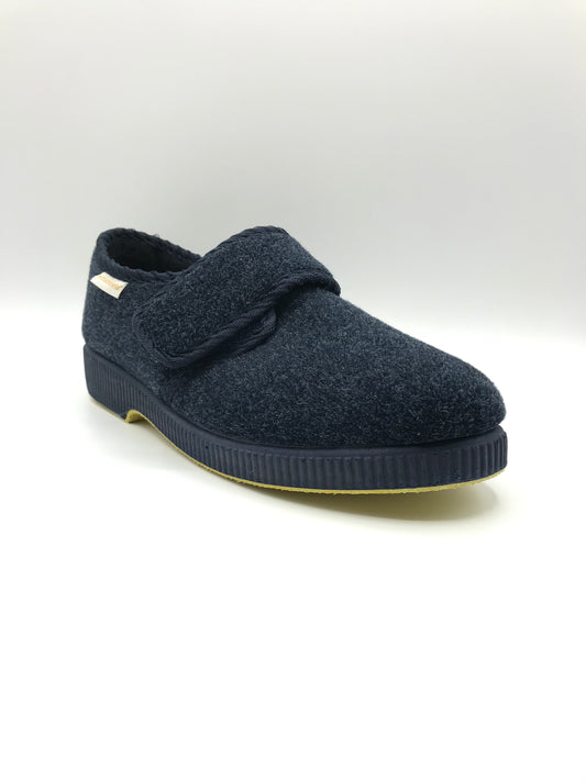 Pantofola velcro uomo Emanuela 581 blu