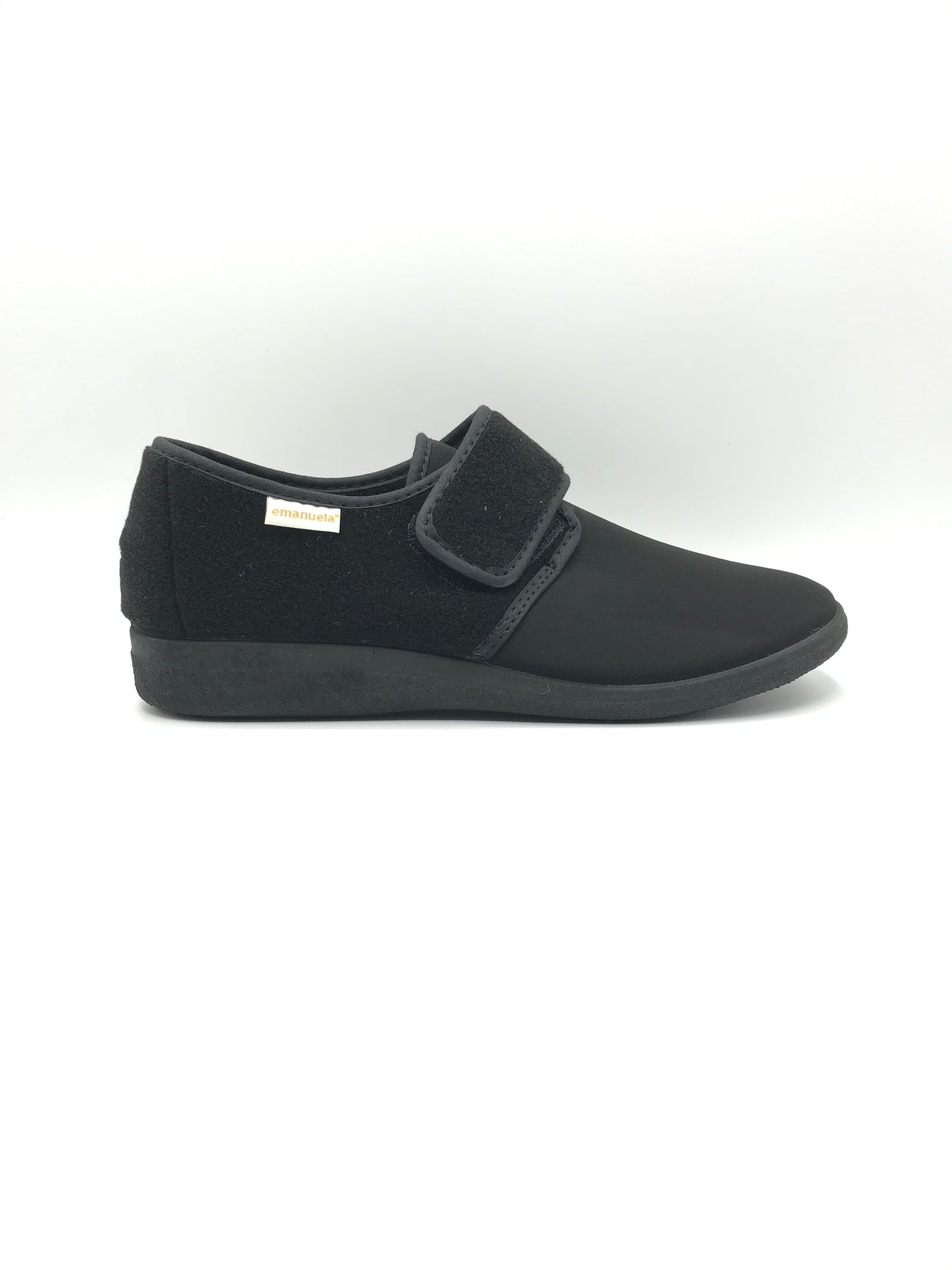 Pantofola velcro uomo Emanuela 985 nero