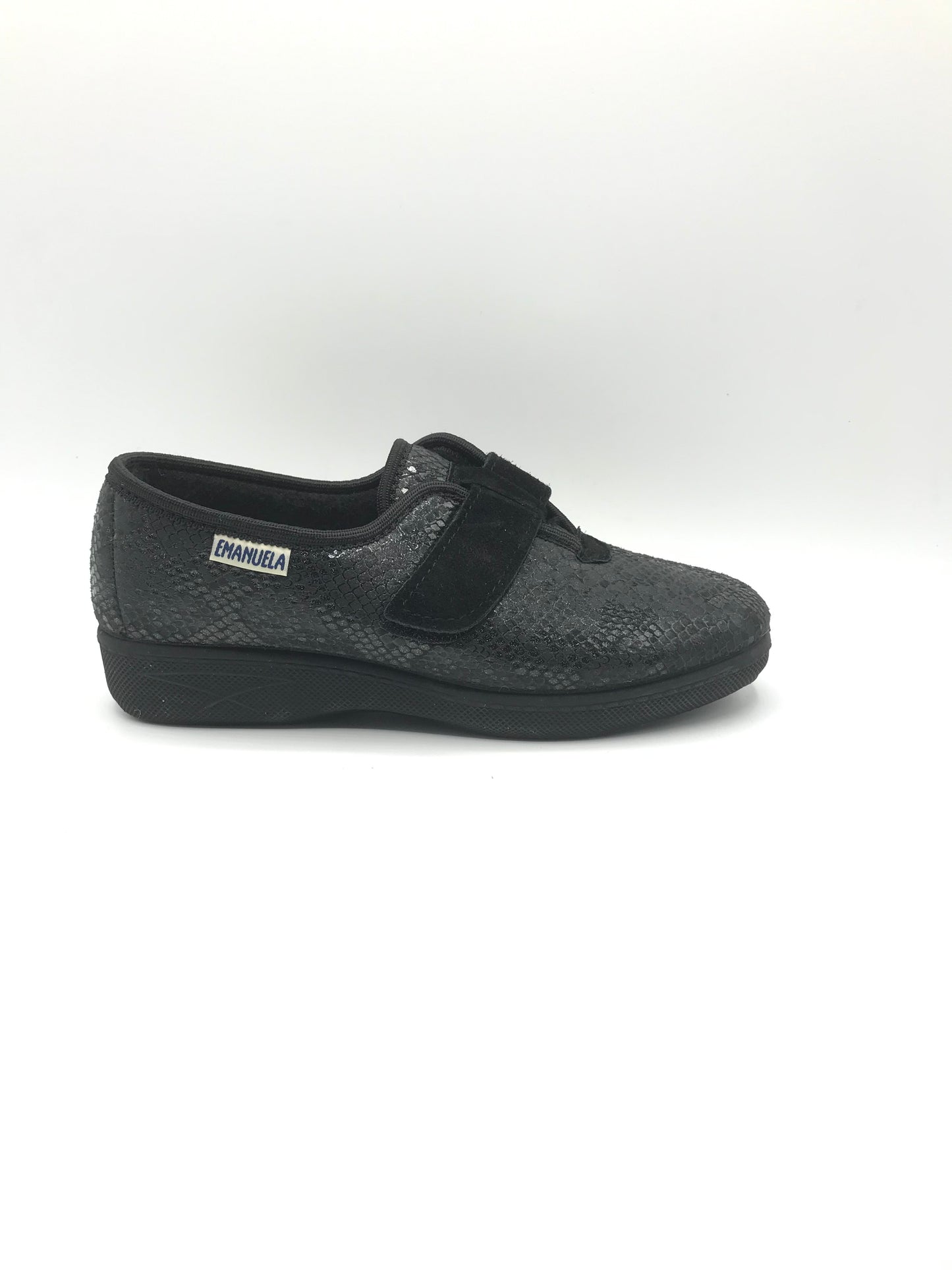 Pantofola velcro donna Emanuela 2252 nero