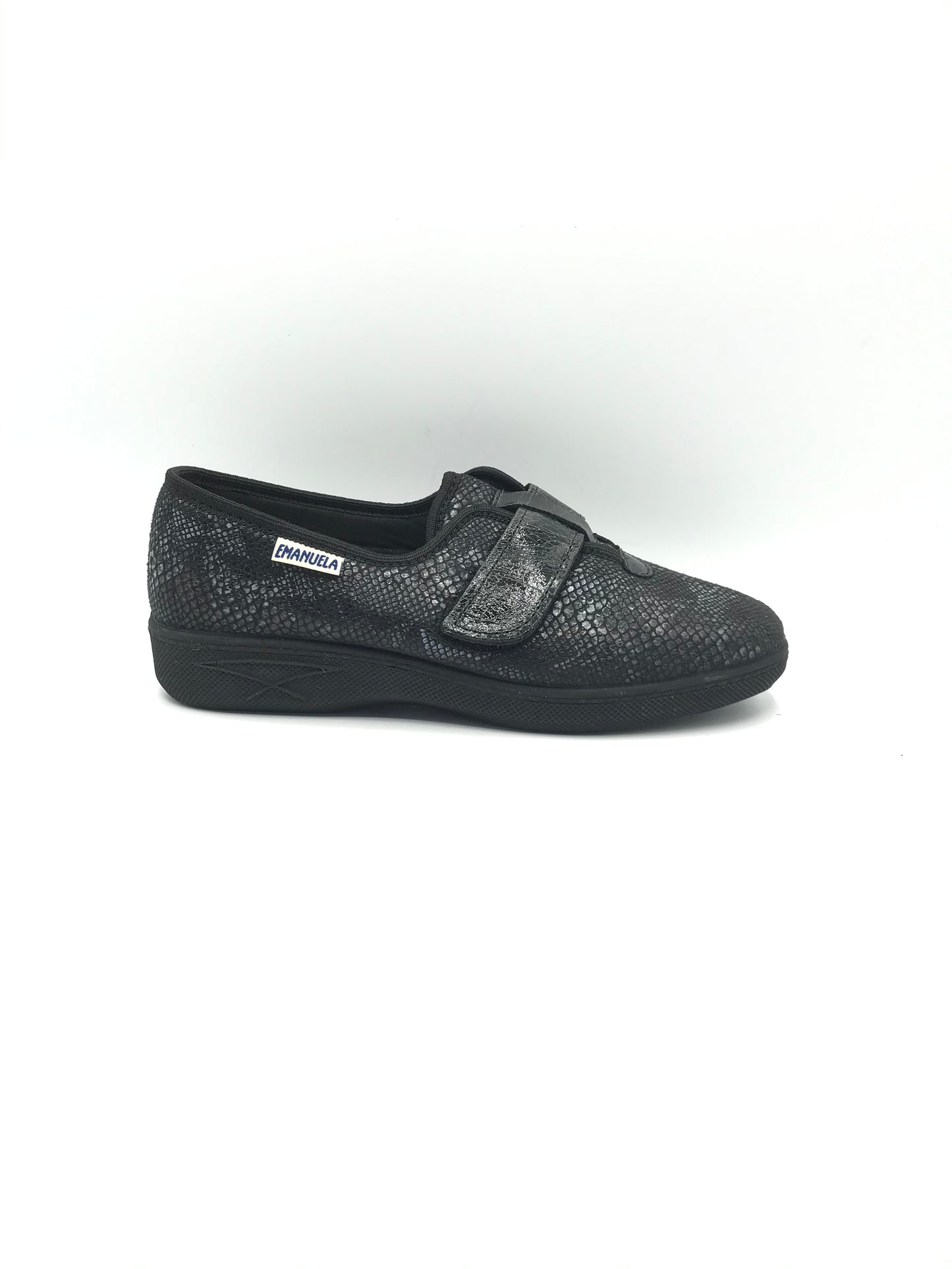 Pantofola velcro donna Emanuela 2222 nero